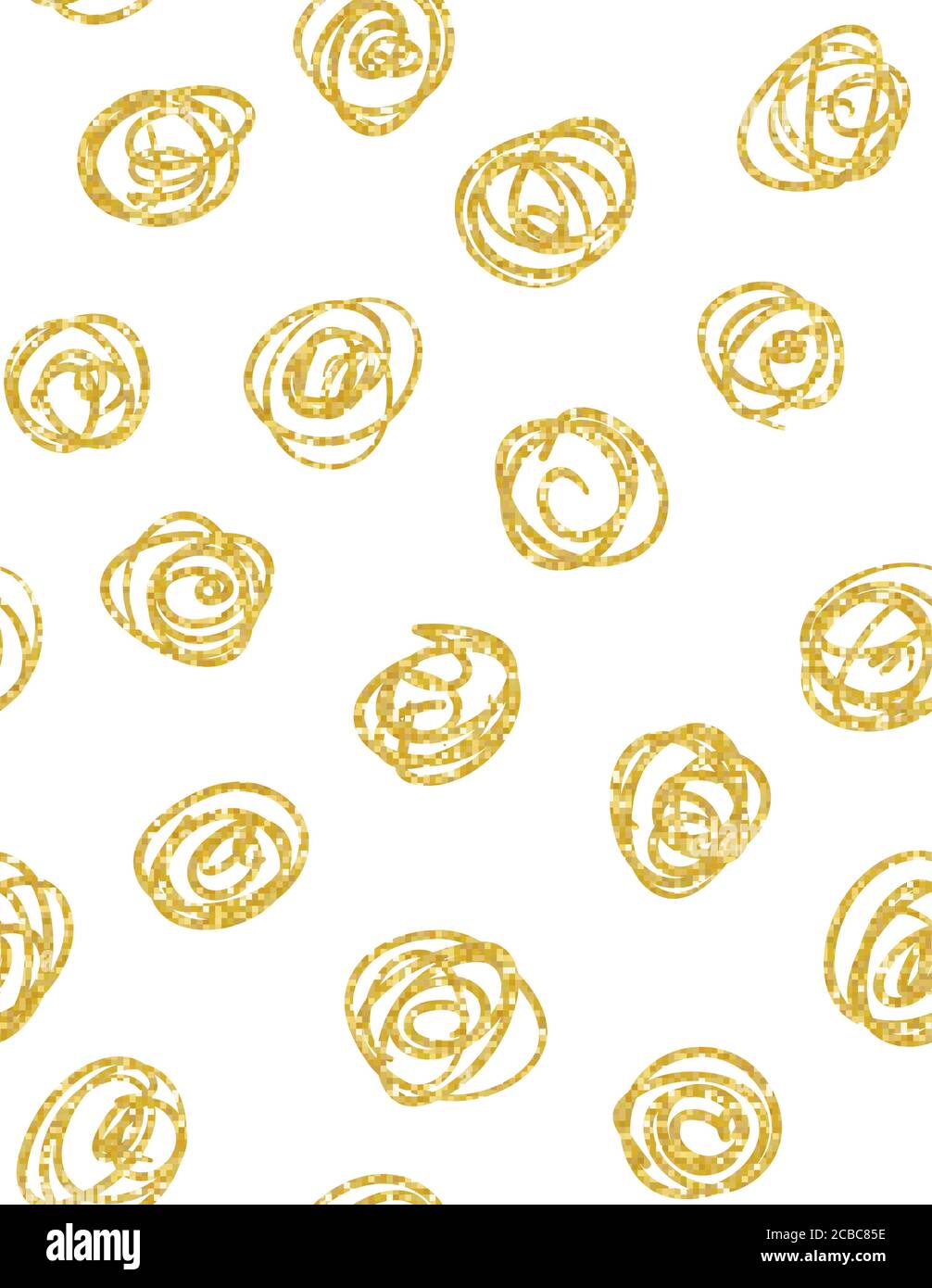 Vector pattern with circles. White and gold colors Stock Vector Image ...