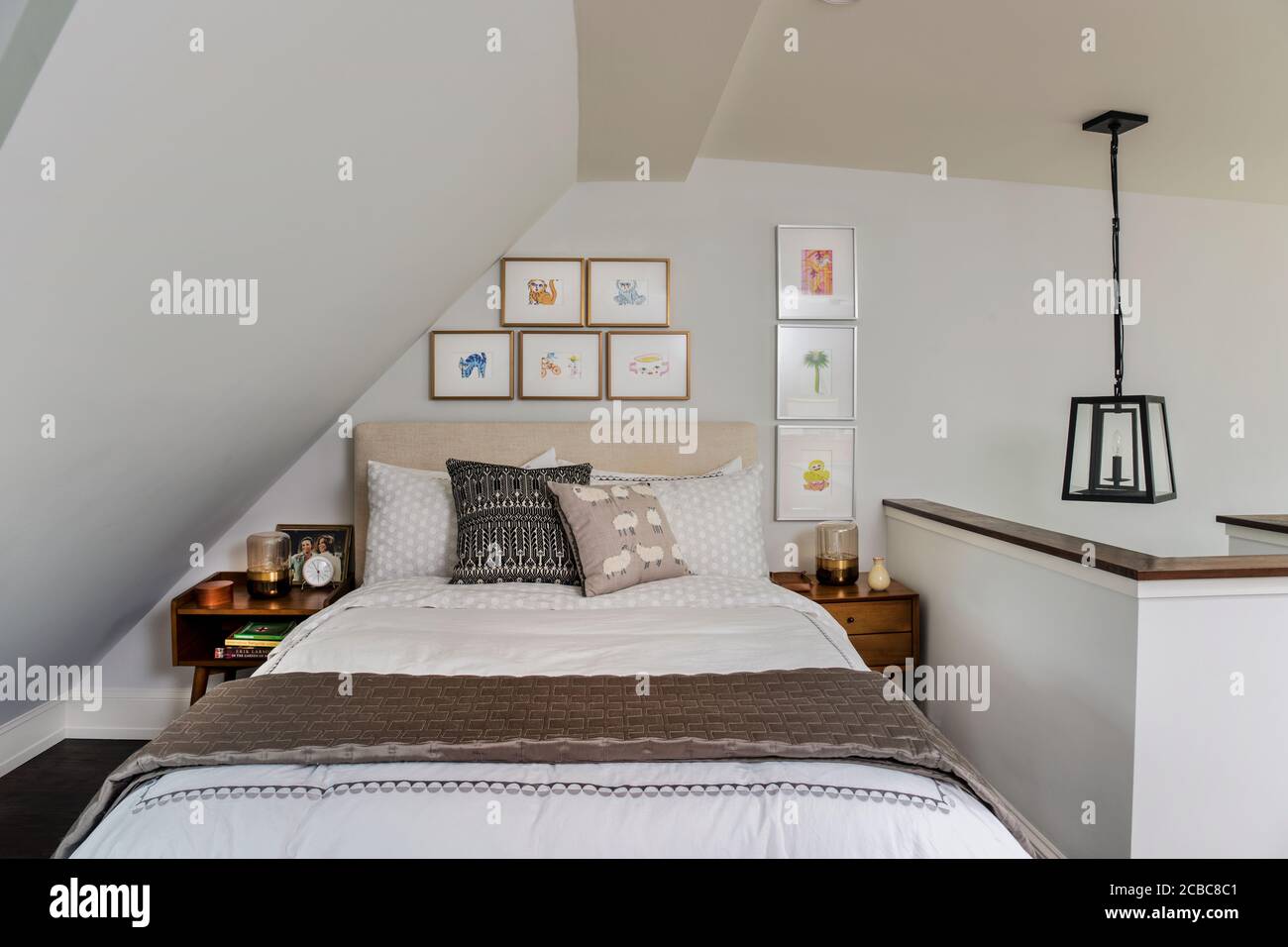 Attic Guest Bedroom Suite Stock Photo Alamy