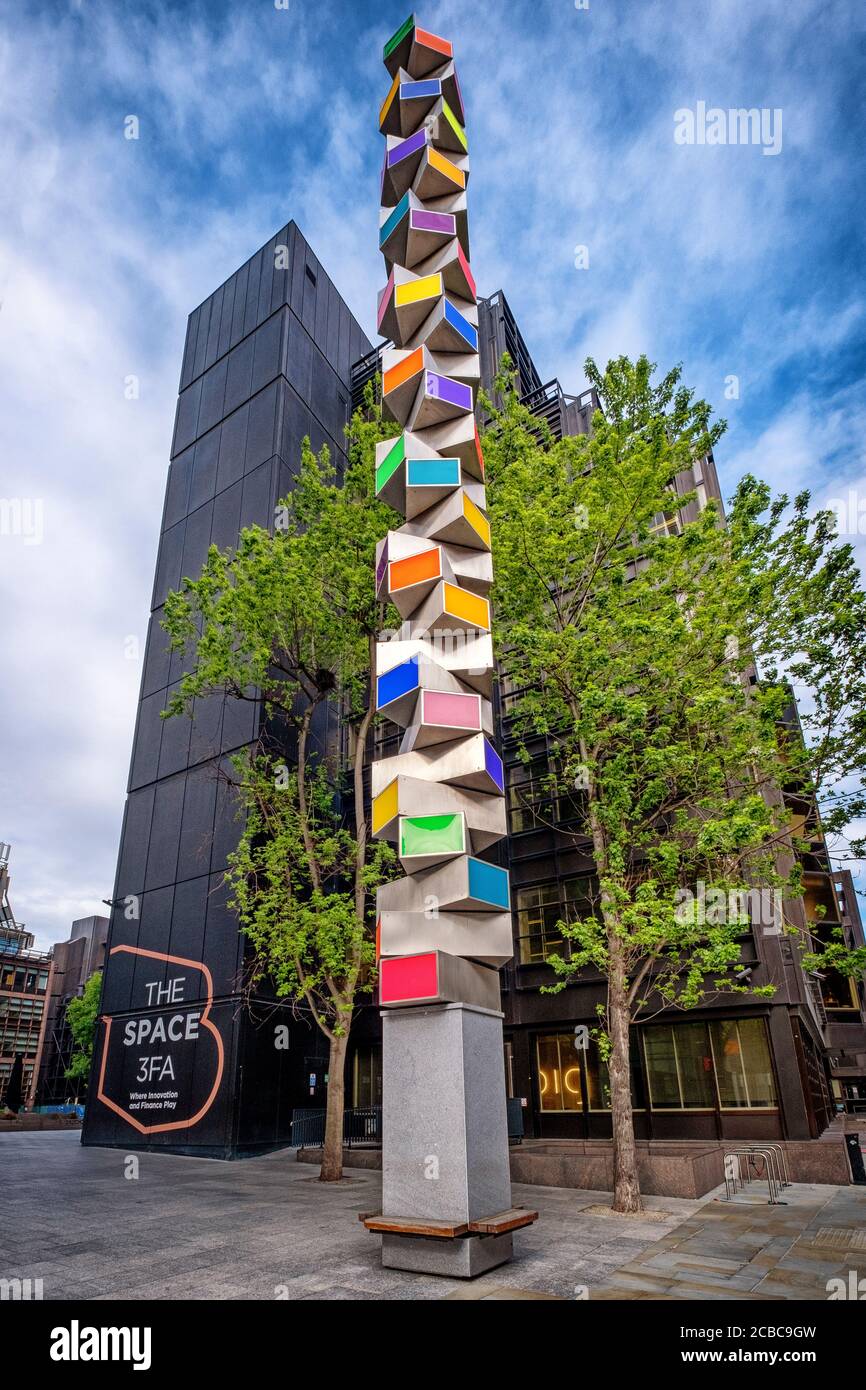 Chromorama, David Batchelor (2015), mixed media installation on the edge of the Broadgate Complex in the City of London, England Stock Photo