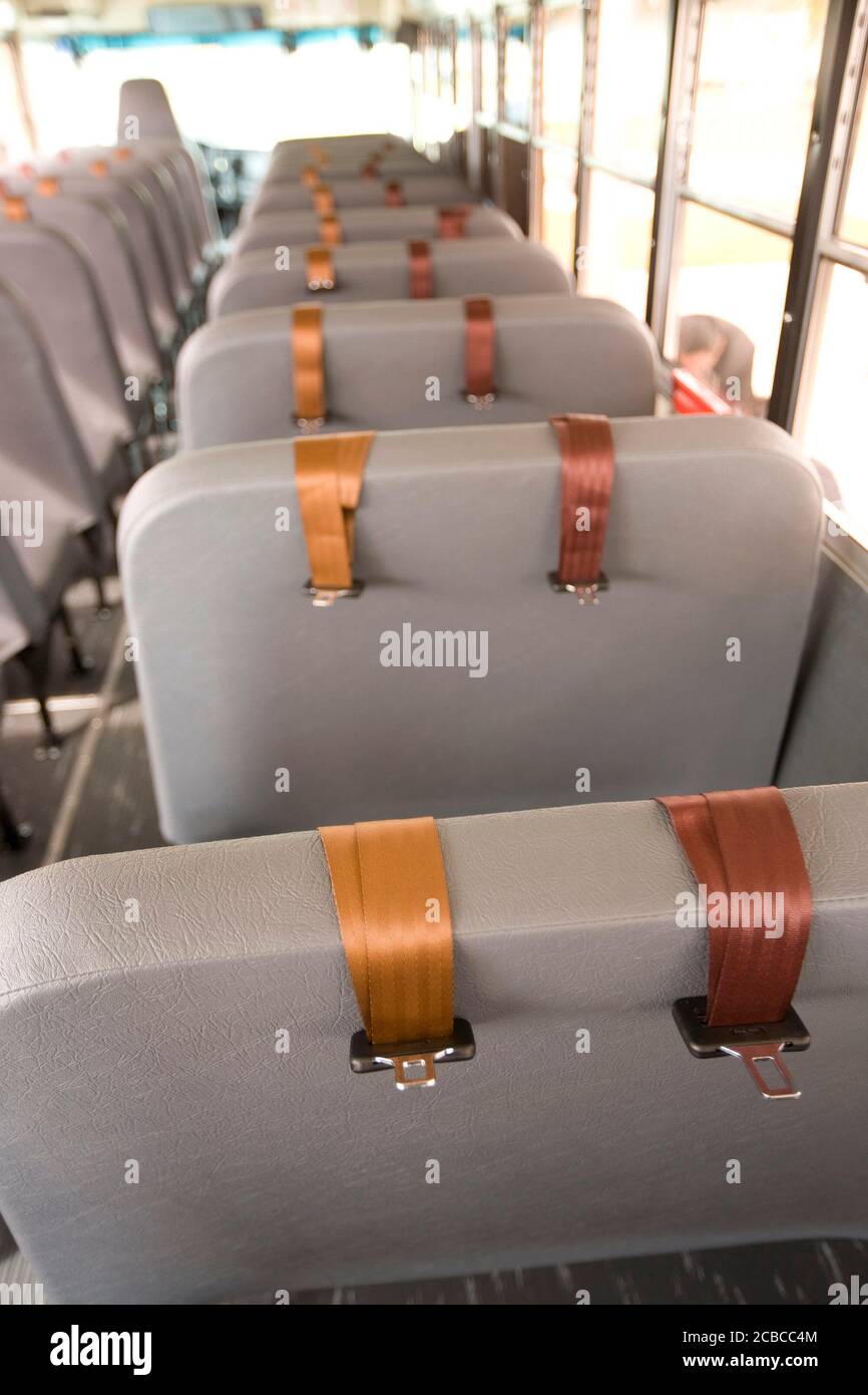 Seat belts on school bus hires stock photography and images Alamy