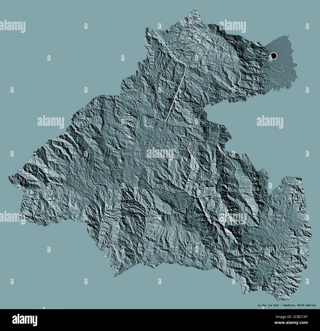 La Paz Honduras Map Shape Of La Paz, Department Of Honduras, With Its Capital Isolated On A  Solid Color Background. Colored Elevation Map. 3D Rendering Stock Photo -  Alamy