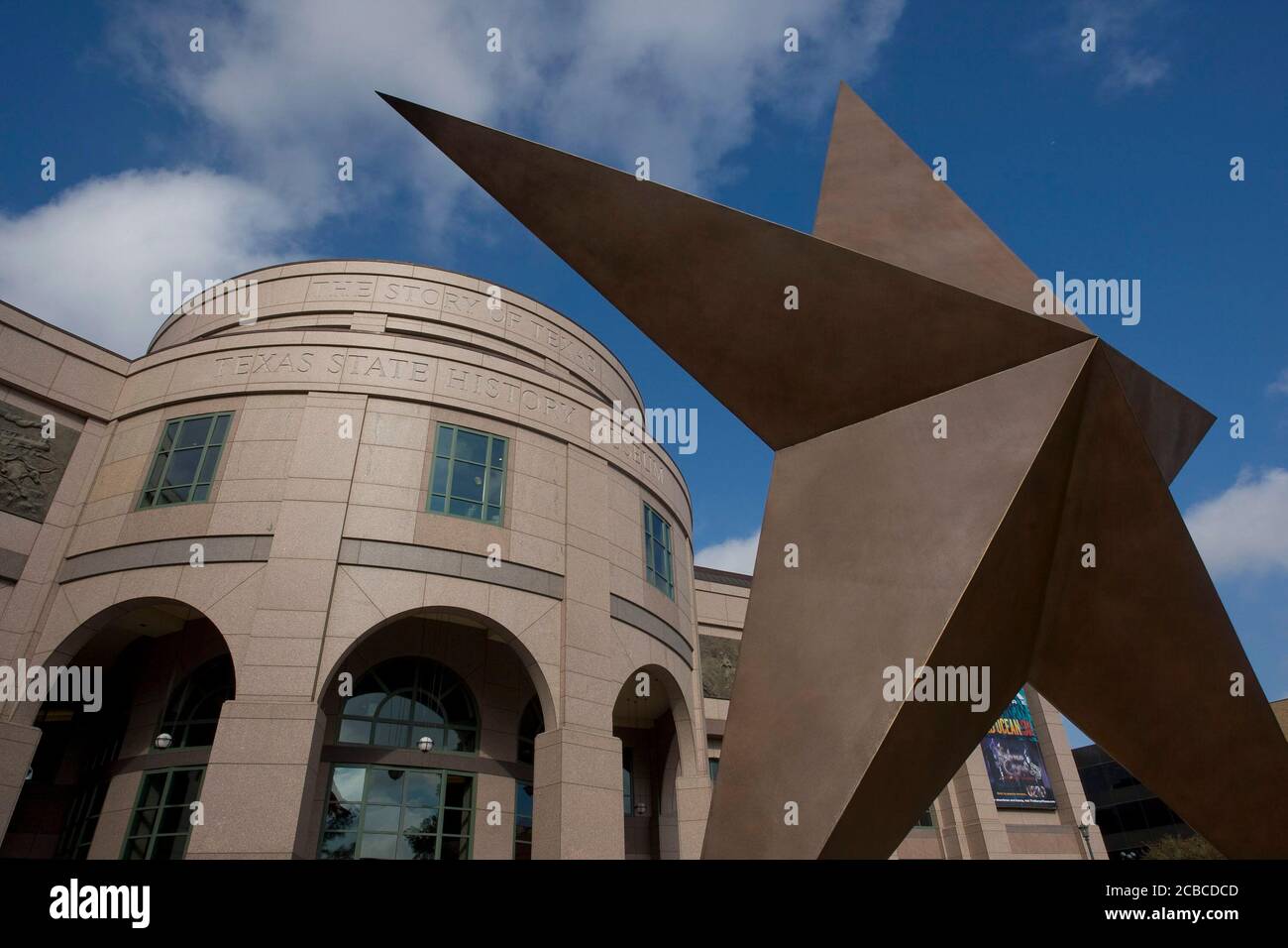 Austin, Texas USA, October 23, 2008: Main entrance to the Bob Bullock Texas State History Museum in downtown Austin, named for the longtime former Lt. Governor of Texas, Bob Bullock.       ©Bob Daemmrich Stock Photo