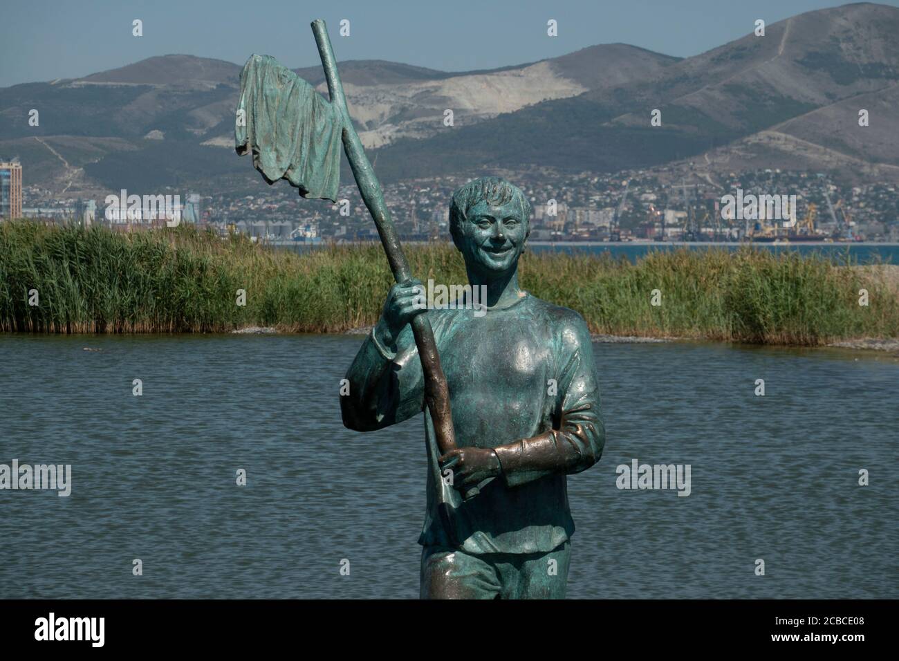 Andrei Mironov a Soviet and Russian theatre and film actor. Monument in Novorossiysk. Stock Photo
