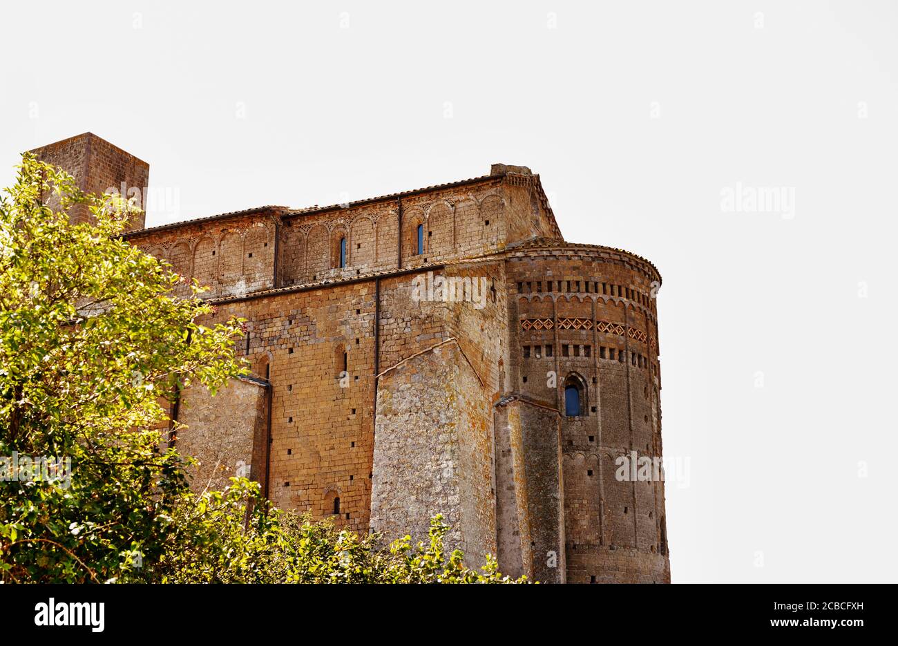 Tuscania -Italy Apse of San Pietro church Stock Photo
