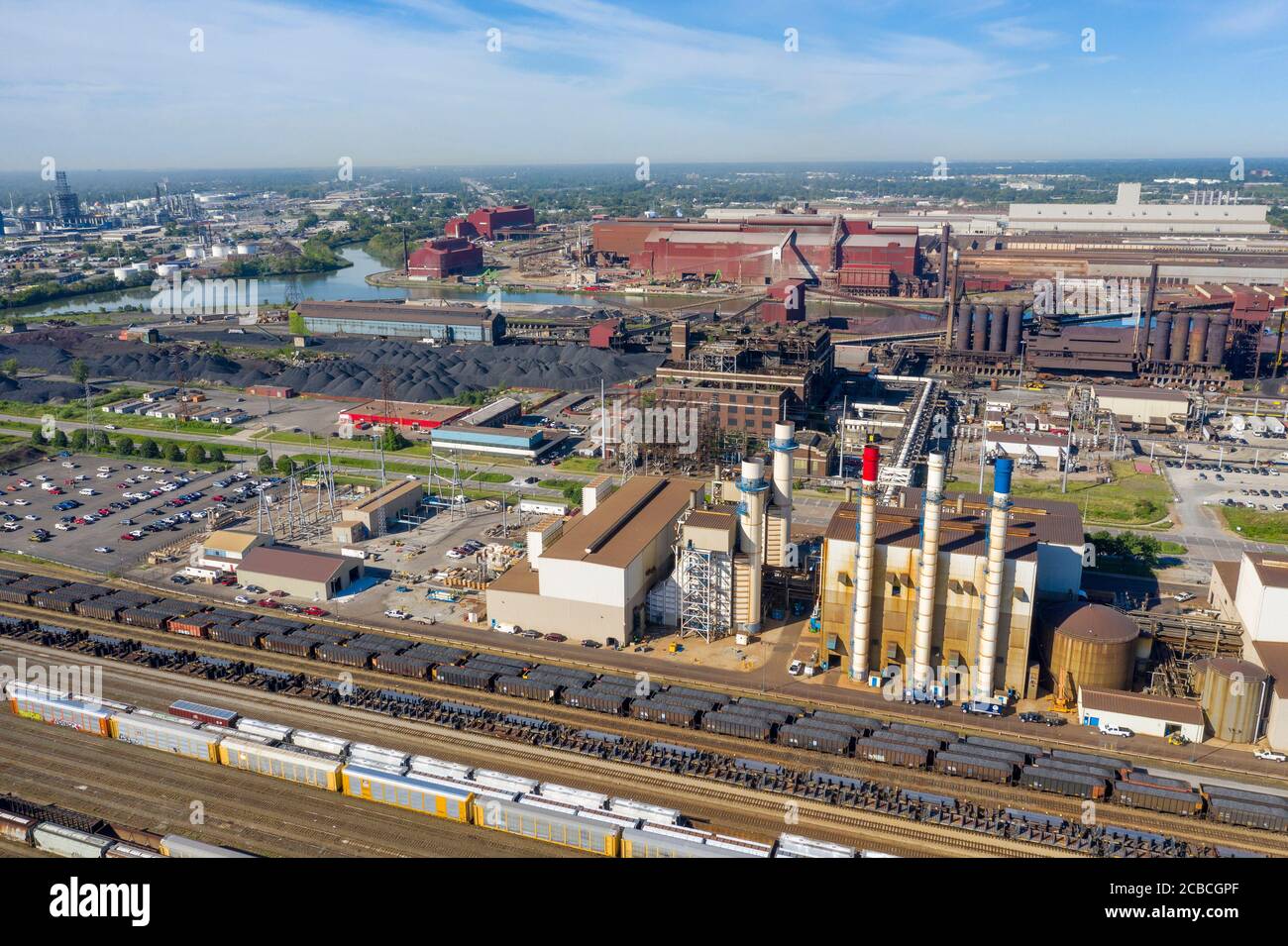 Dearborn, Michigan The CSX rail yard adjacent to the massive Ford