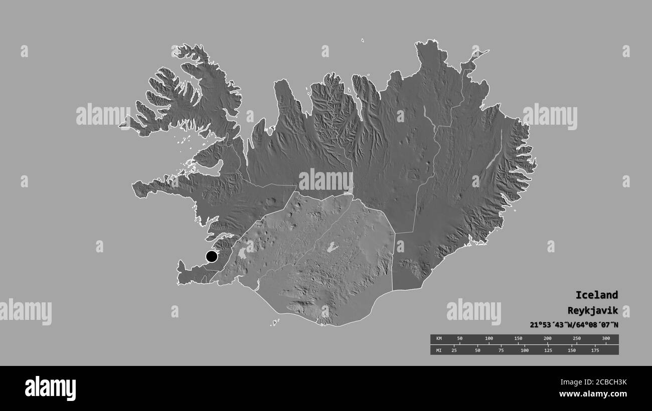 3d map iceland Black and White Stock Photos & Images - Alamy