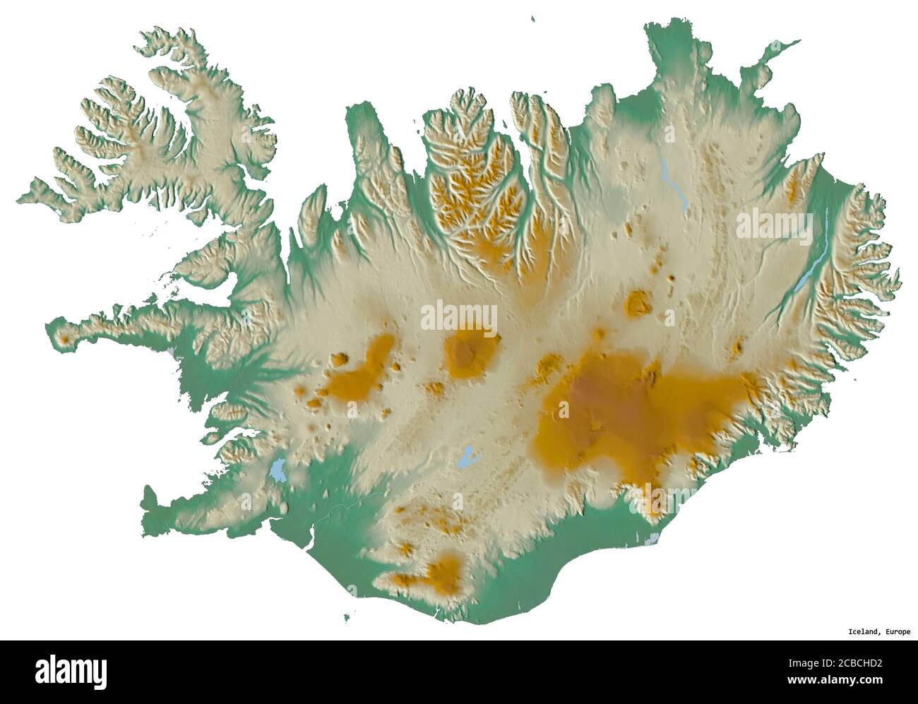 topographic map of iceland