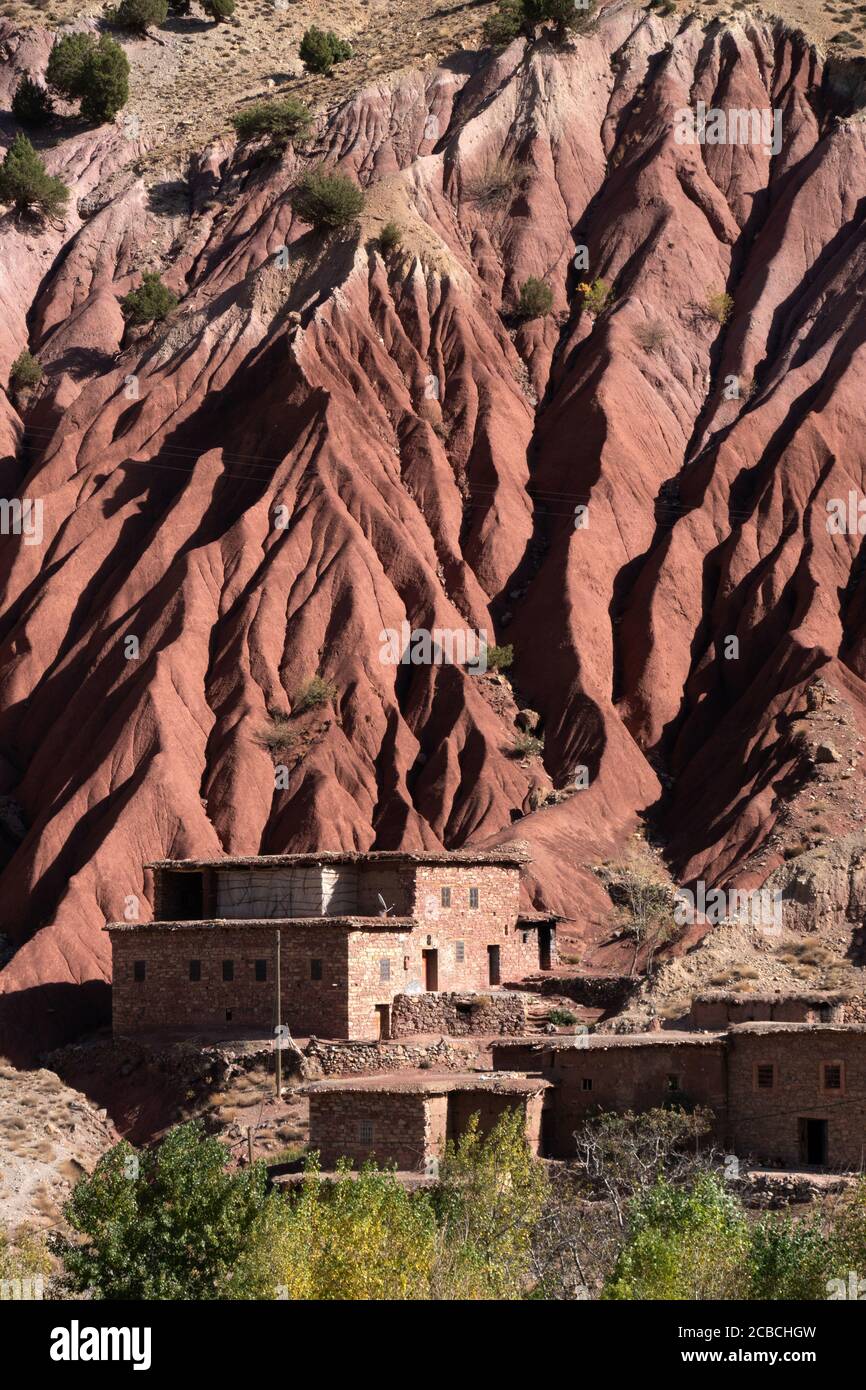 Morocco, spetecular form of erosion in Dades Valley in the High Atlas mountains Stock Photo