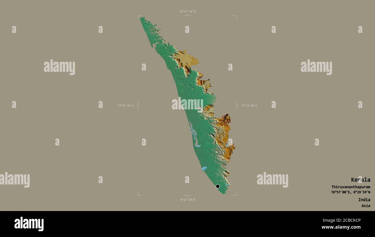Kerala Map High Resolution Stock Photography and Images Alamy
