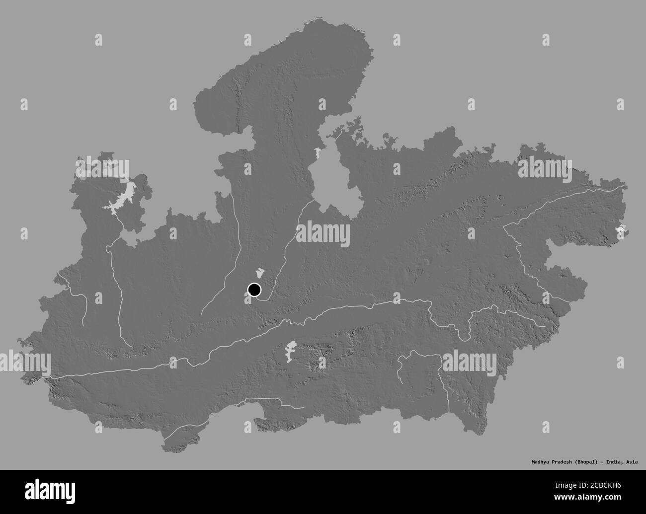 Jabalpur In Mp Map Map Of Madhya Pradesh Black And White Stock Photos & Images - Alamy
