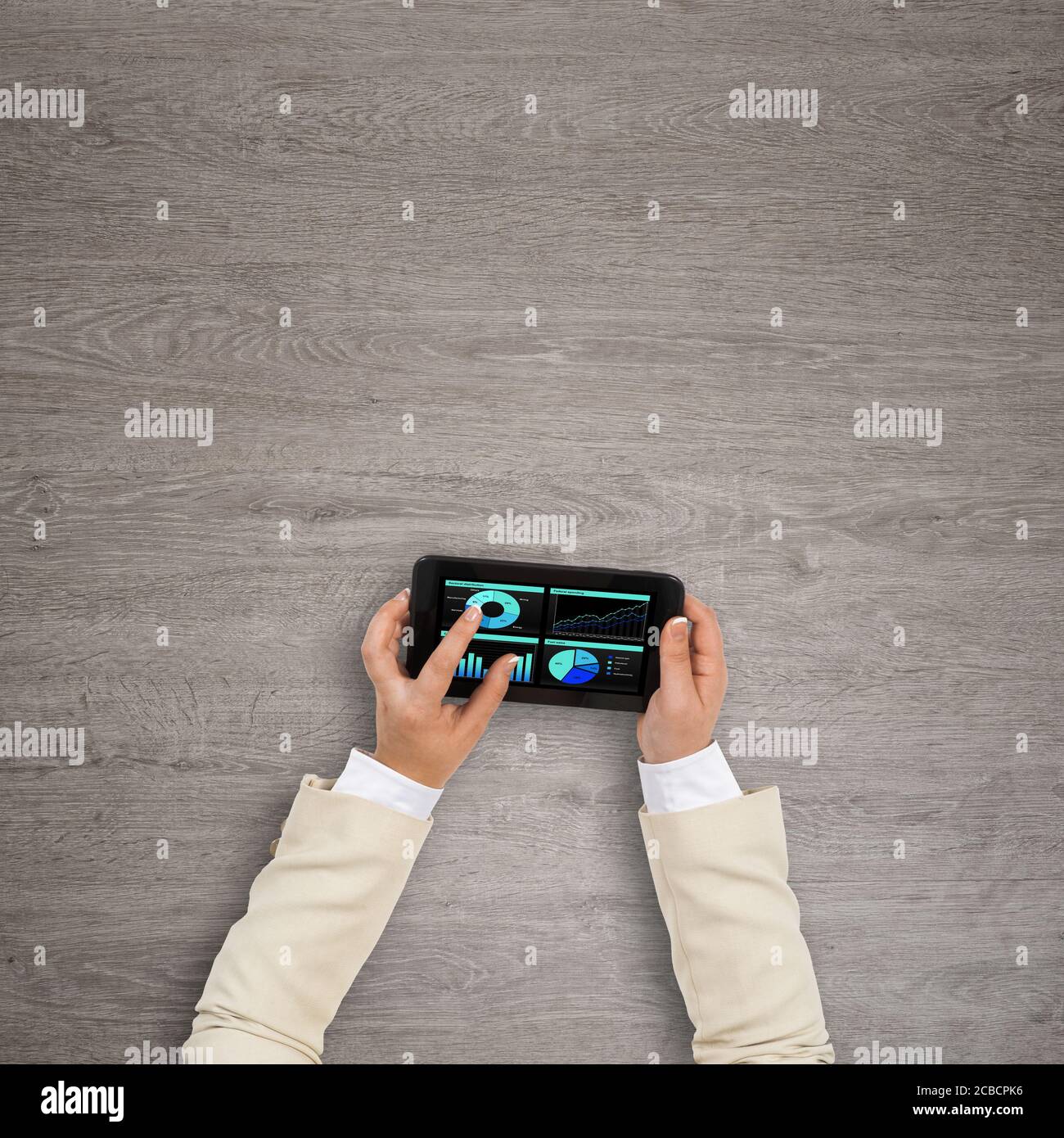 Using financial application Stock Photo - Alamy