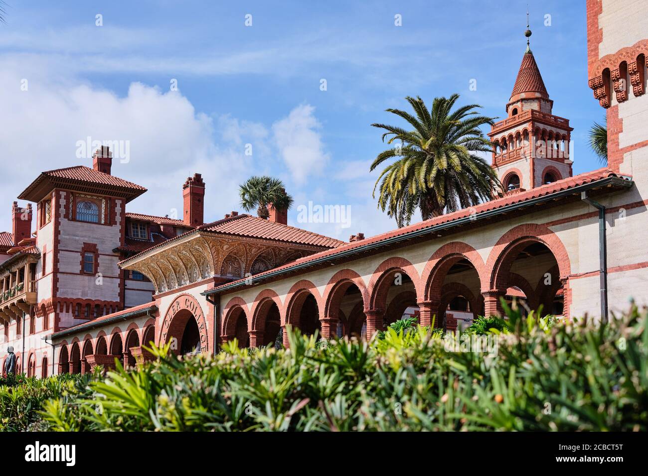 Impressive Spanish Renaissance architecture at Flagler College, St. Augustine, Florida, USA Stock Photo