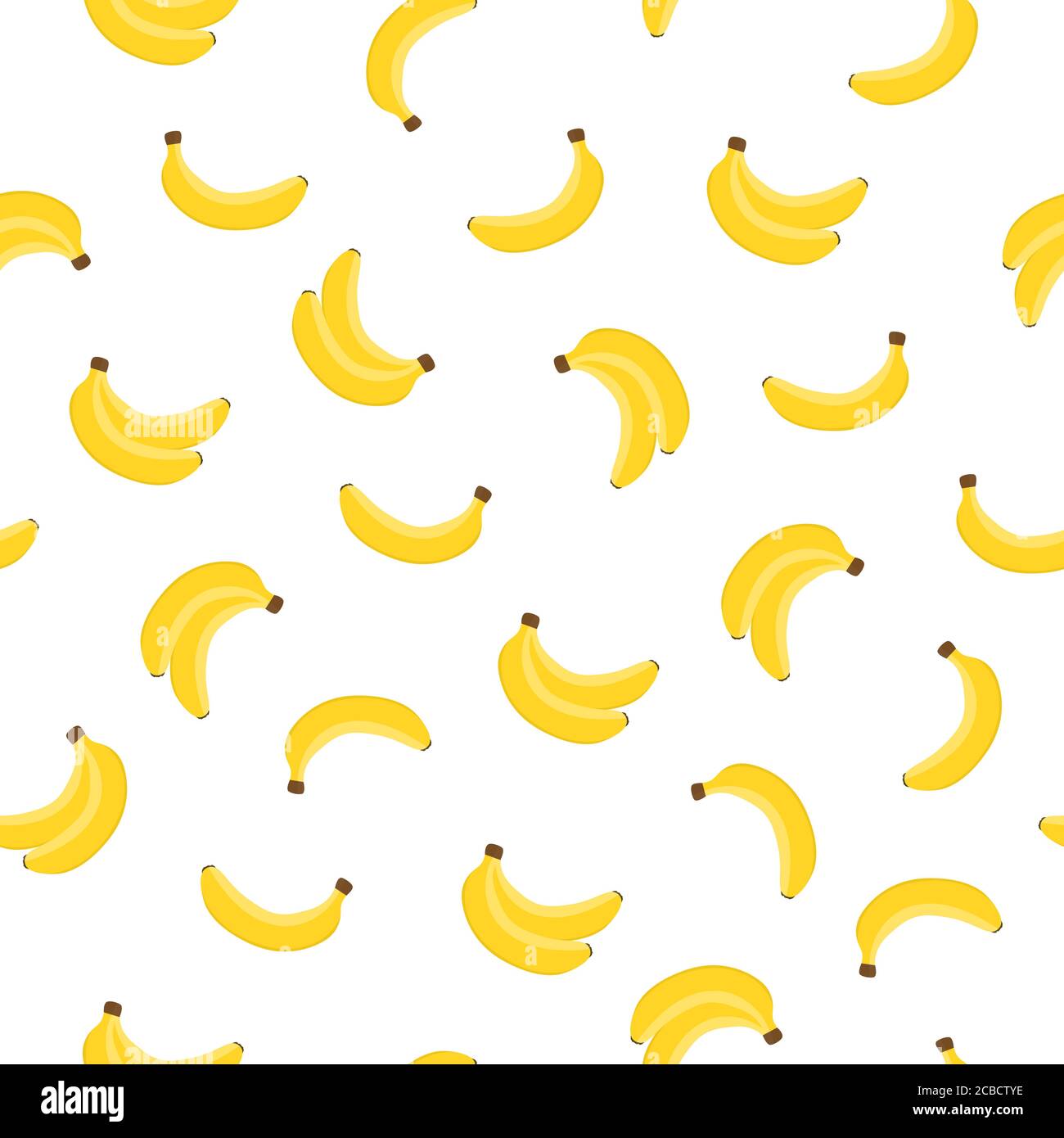 Tropical fruit background. Banana background Vector illustration. Stock Vector
