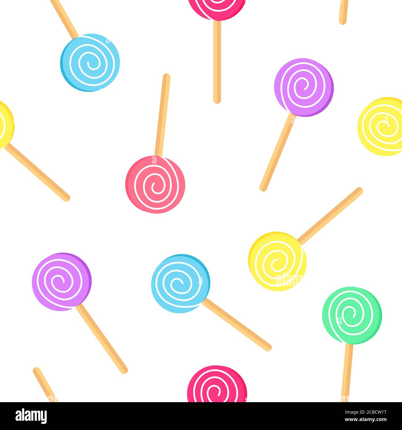 Candy colorful seamless pattern. Lollipop background Vector illustration. Stock Vector