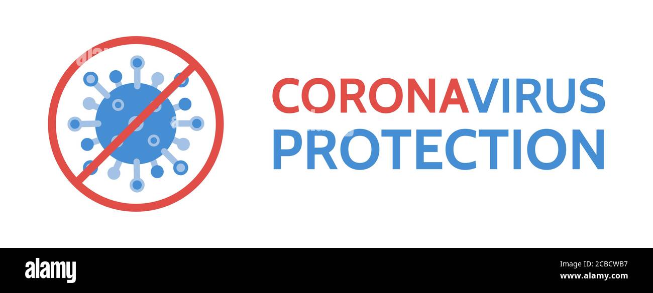 Coronavirus stop banner. Novel Coronavirus 2019-nCoV. Corona virus protection. Virus Covid 19-NCP. Danger virus isolated on white background. Stop cor Stock Vector