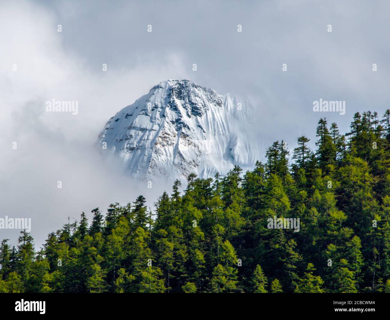 Chana Dorje Mountain in Yading Nature Reserve, Daocheng, Sichuan Province, China. Stock Photo