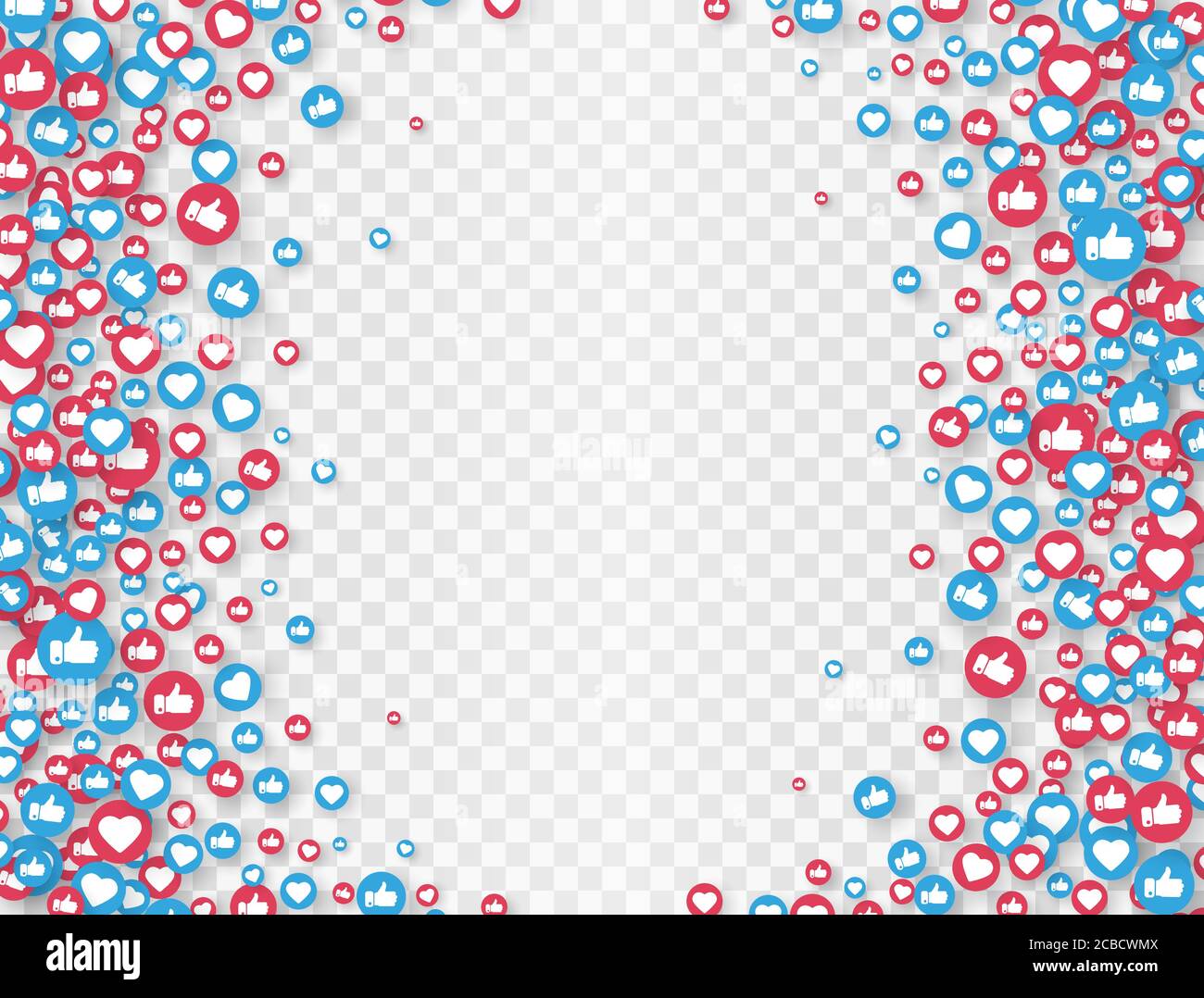 Likes And Thumbs Up Frame On Transparent Background Social Media Elements Social Network Symbol Counter Notification Emoji Reactions Vector Illus Stock Vector Image Art Alamy