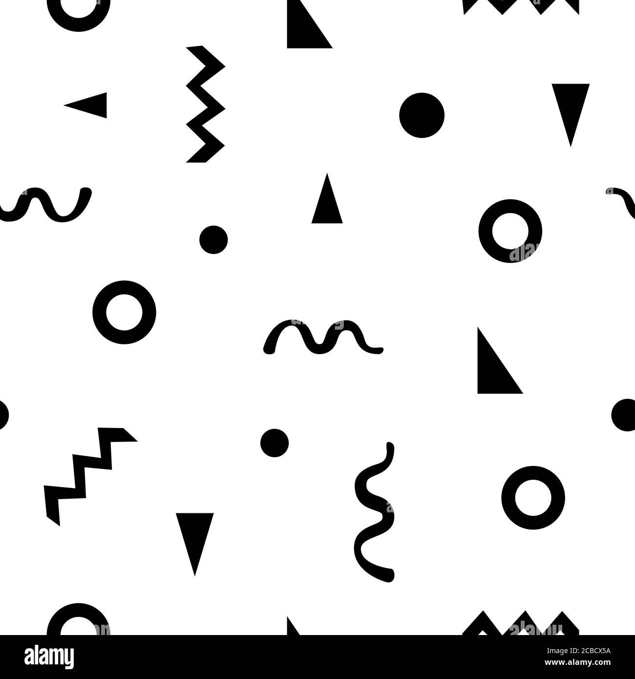 Confetti pattern. Memphis seamless pattern Vector illustration. Stock Vector