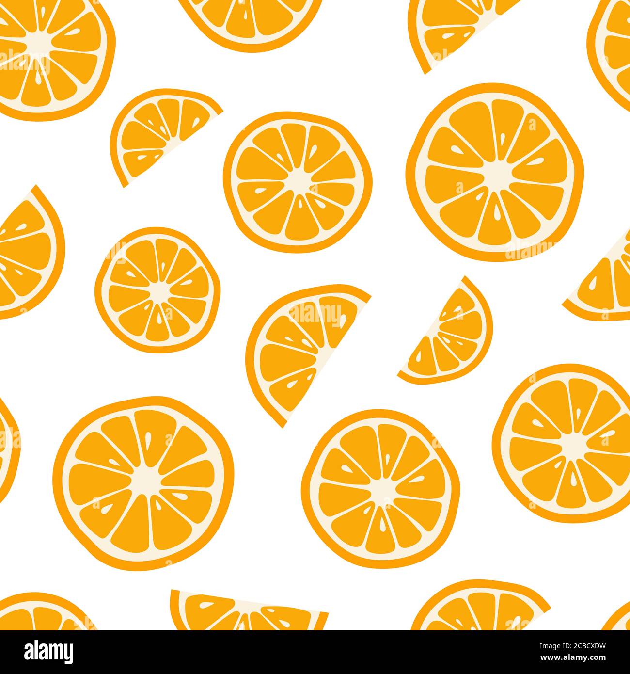 Oranges seamless pattern with. Citrus background Vector illustration. Stock Vector