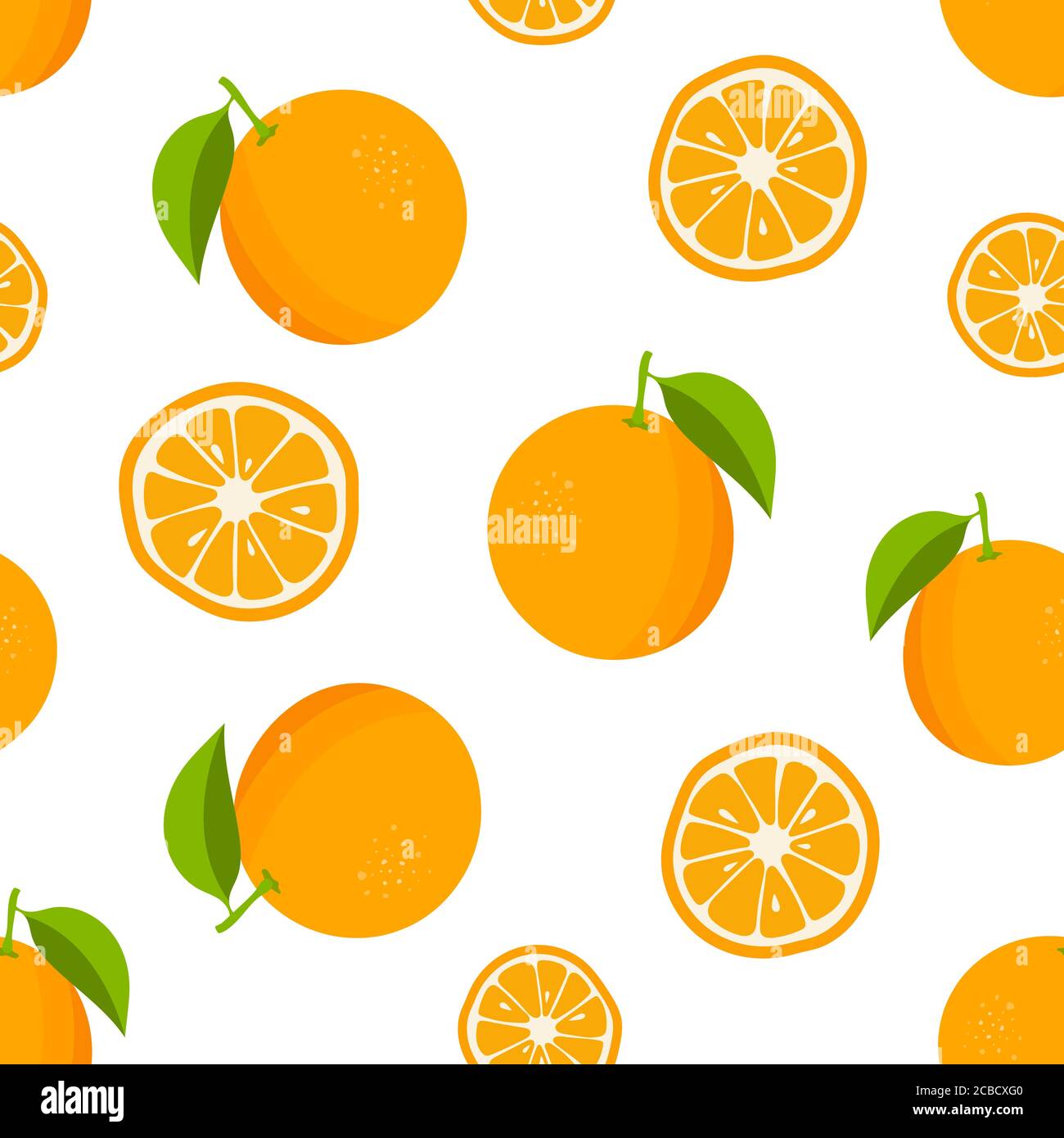 Citrus background with oranges. Seamless pattern with tropic fruits on ...