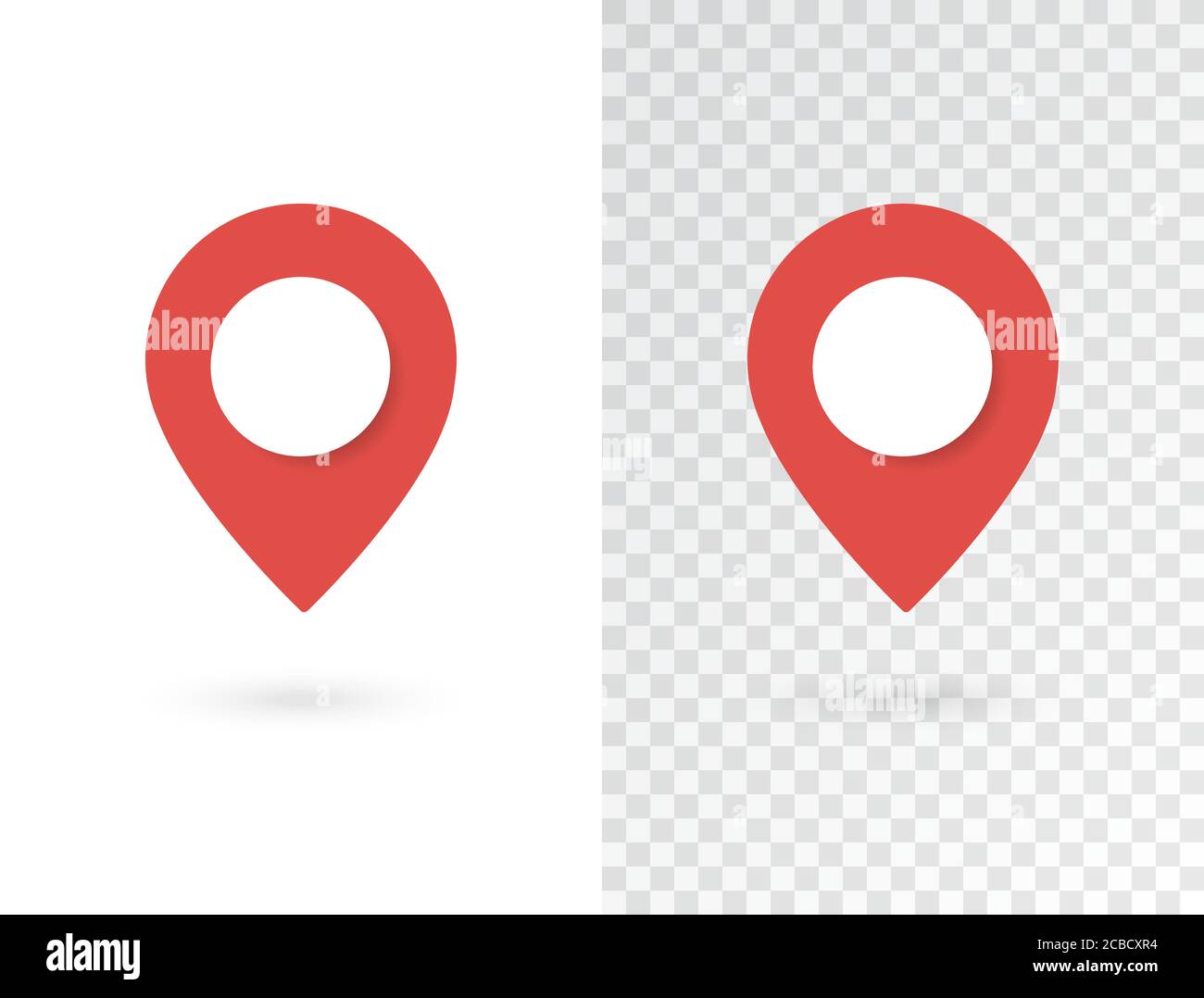 Position marker isolated on white and transparent background. Red location  pin icon. Pin map design element. Location symbol. Vector illustration  Stock Vector Image & Art - Alamy