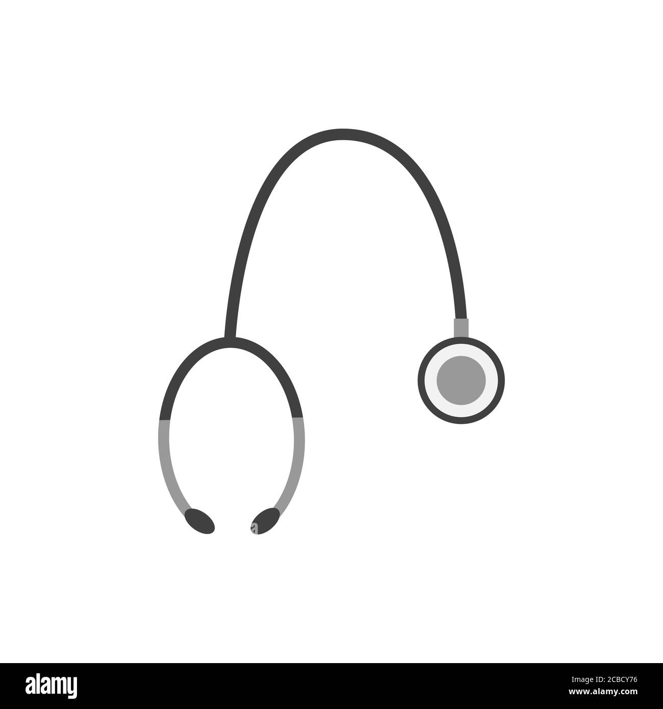 Stethoscope icon isolated on white background. Health care concept. Medical examination. Medicine diagnosis equipment. Vector illustration. Stock Vector