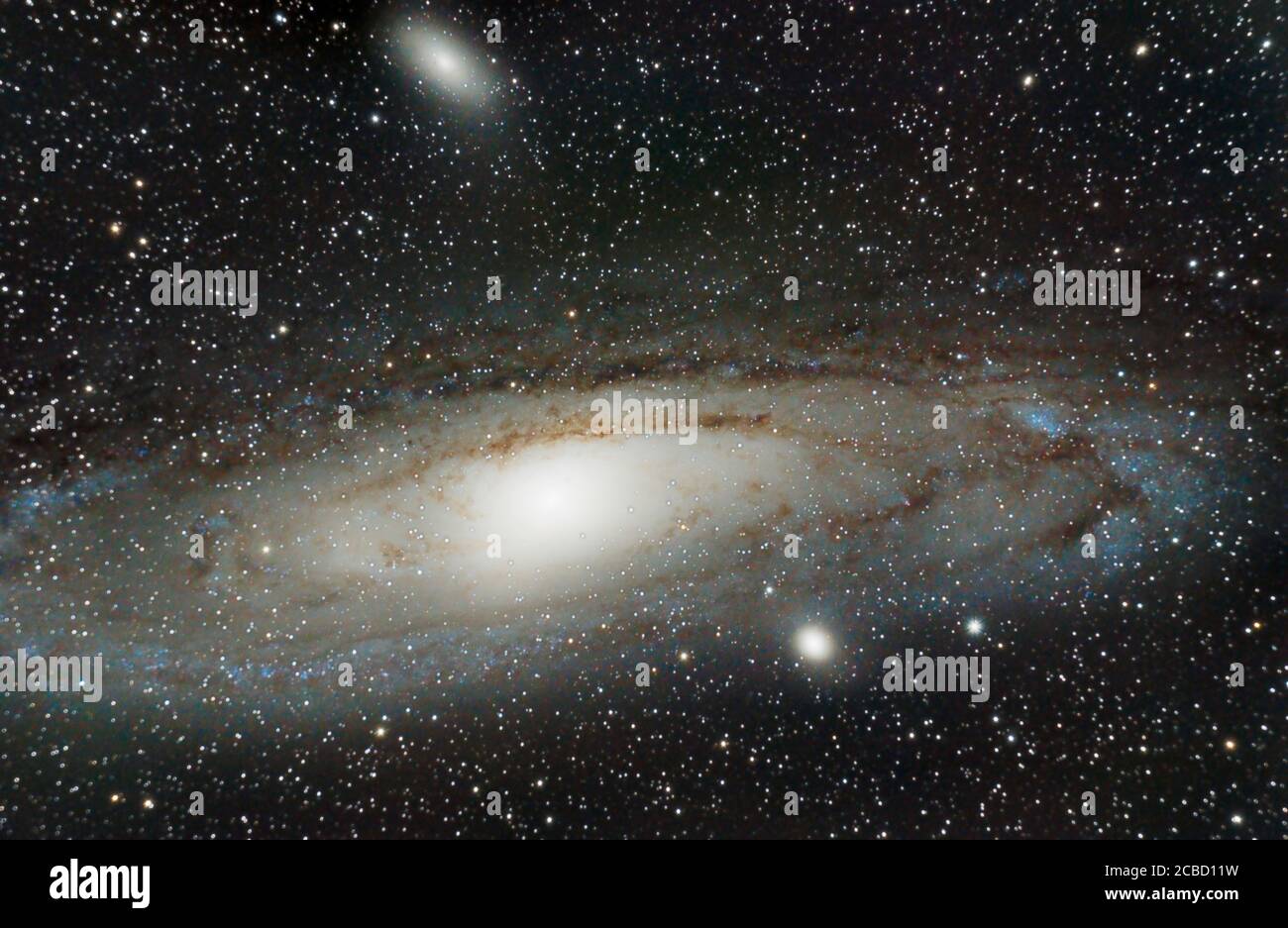The Andromeda Galaxy, also known as Messier 31, M31, or NGC 224, is a Stock Photo