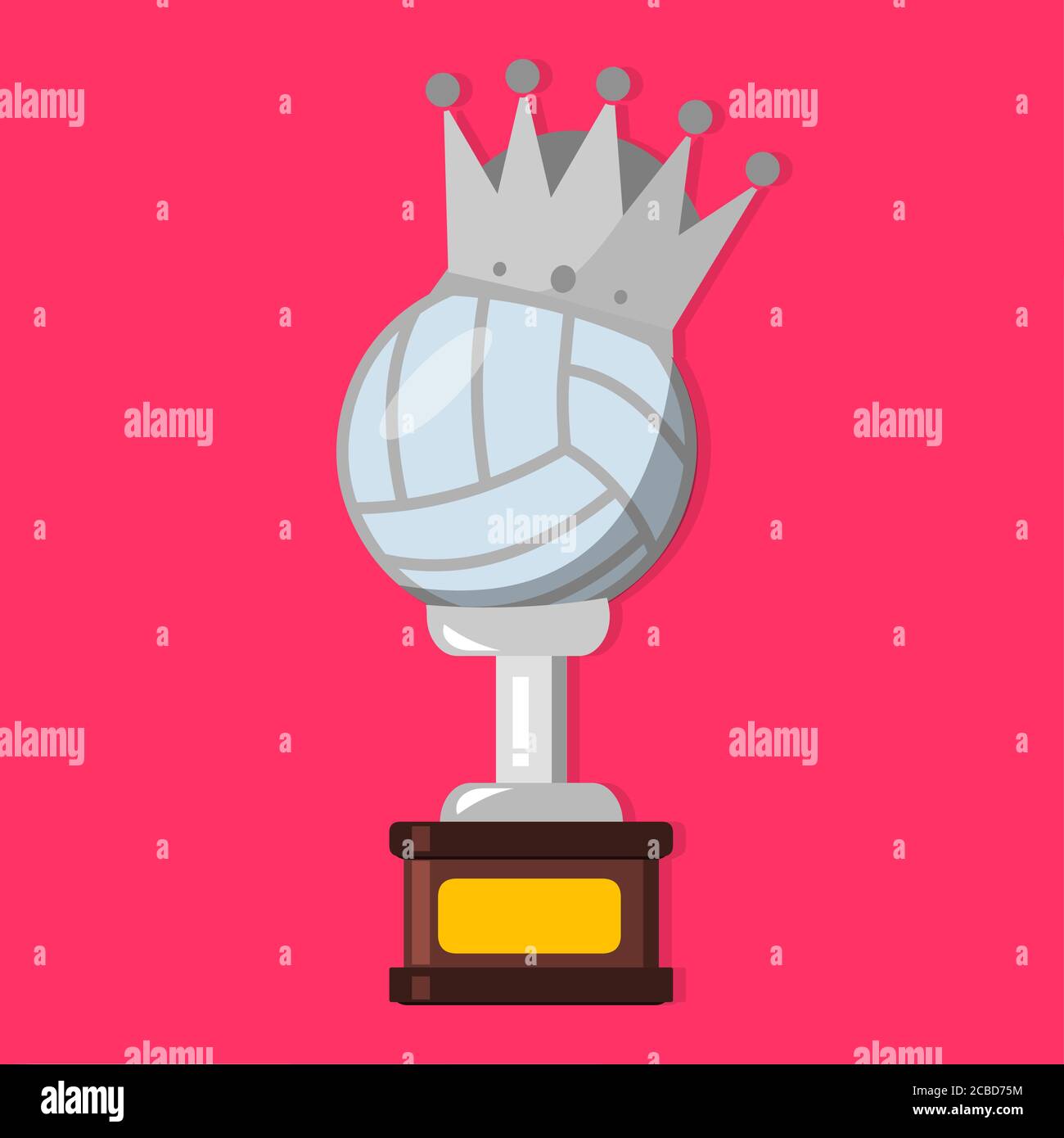 volleyball trophy isolated vector illustration in flat style Stock ...