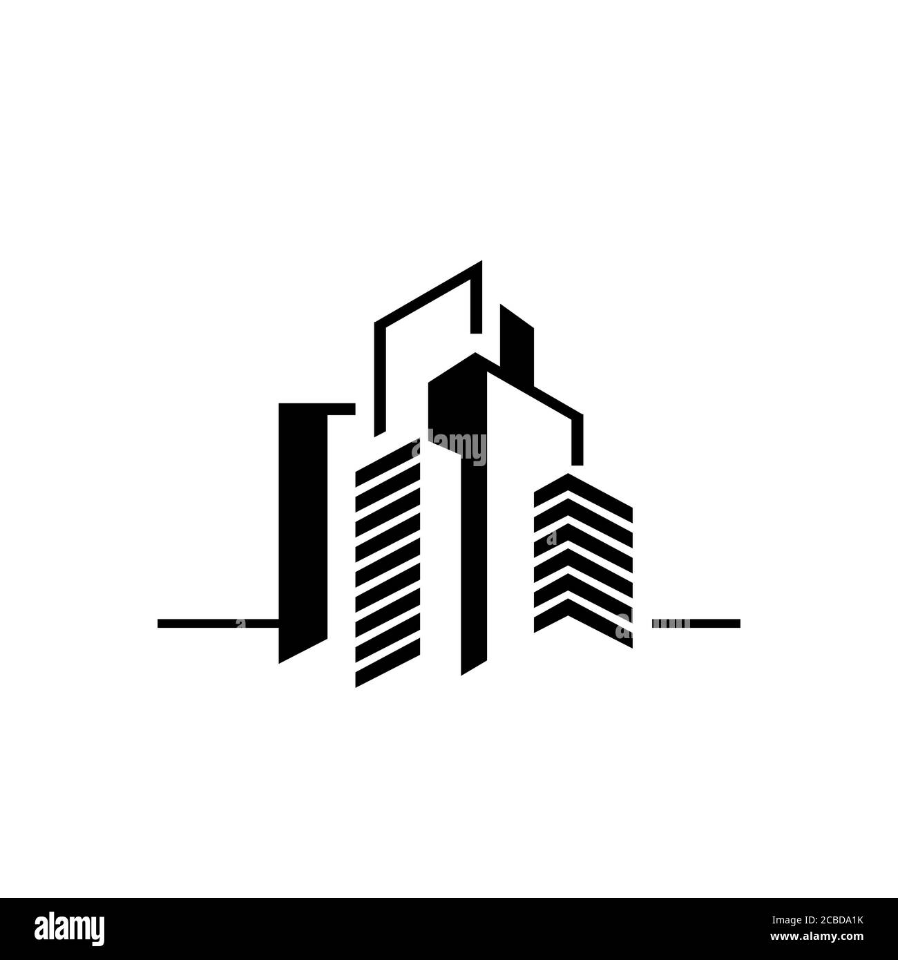 Modern creative simple square line art building logo design vector  illustration Stock Vector Image & Art - Alamy