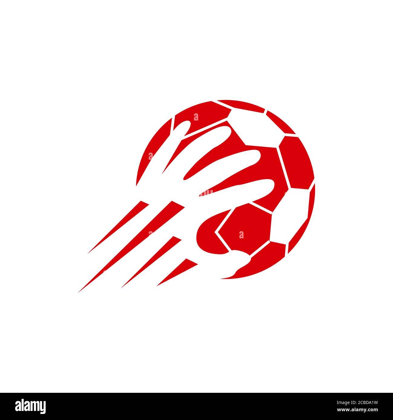 Handball vector sign. Abstract colorful silhouette of player for