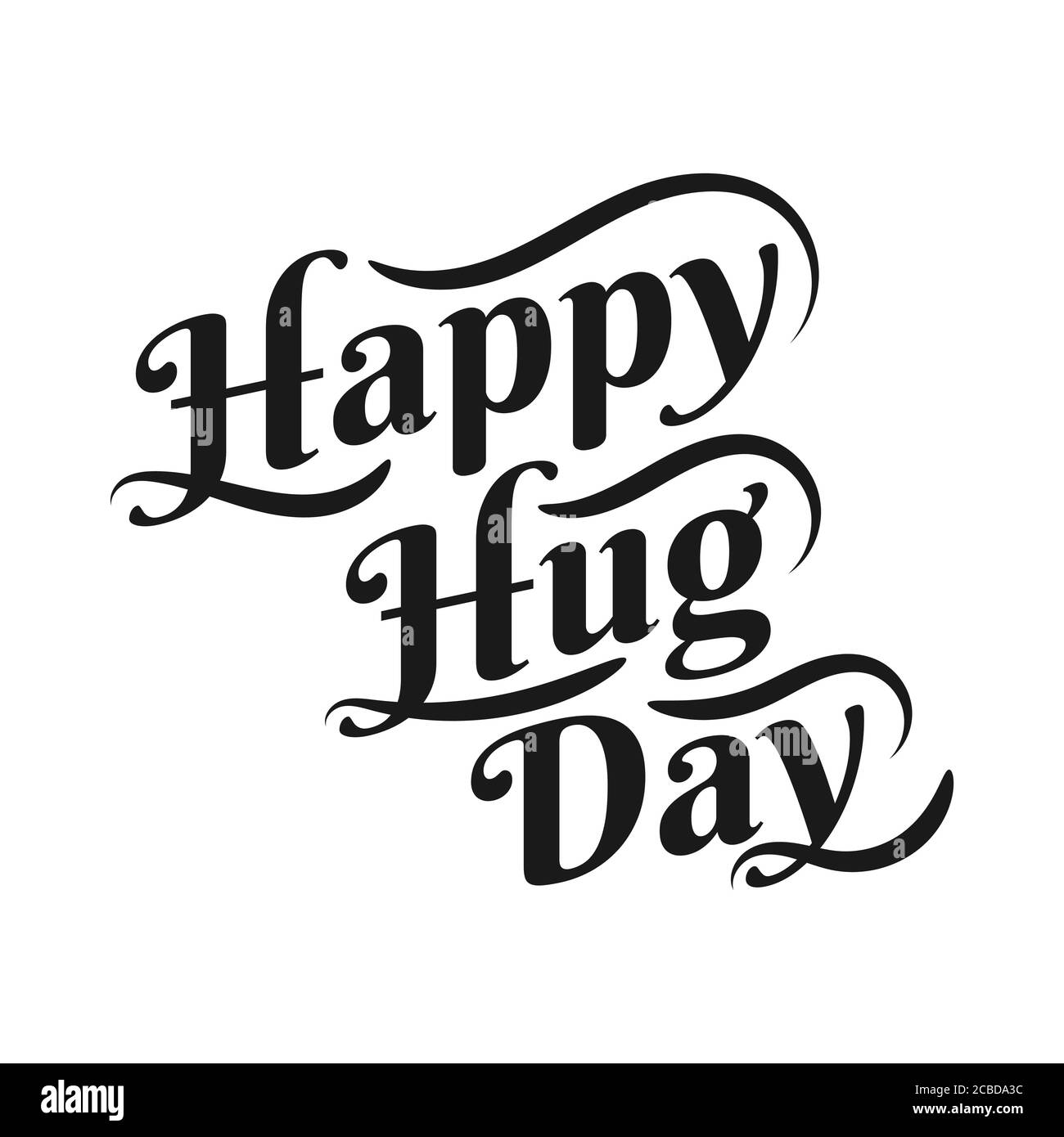 Happy Hug Day letter Vector Illustration. the days of huges symbol ...
