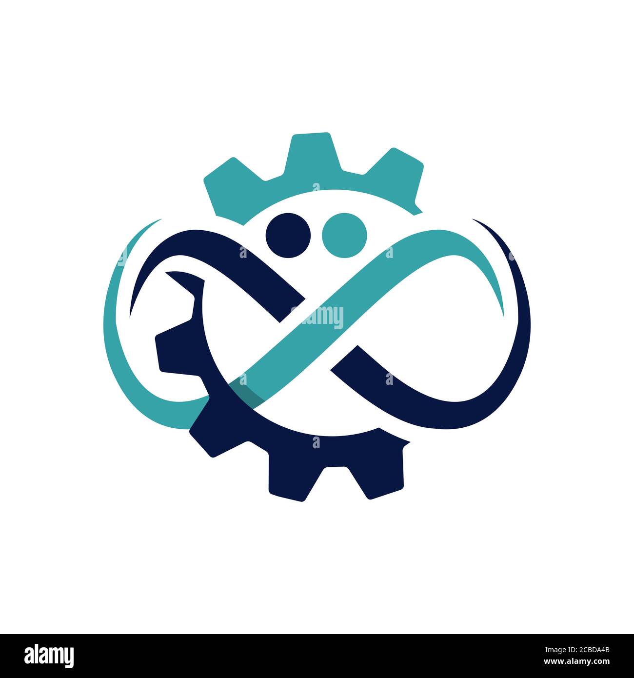 tiresles worker logo design vector. Sign of day night work design for ...