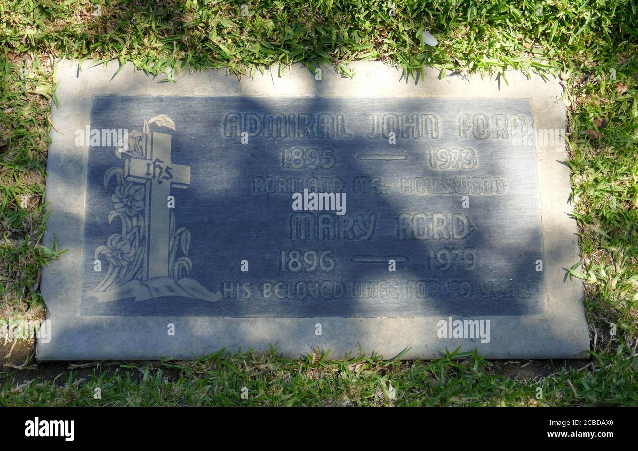 Culver City, California, USA 11th August 2020 A general view of atmosphere of director John Ford's Grave at Holy Cross Cemetery on August 11, 2020 in Culver City, California, USA. Photo by Barry King/Alamy Stock Photo Stock Photo