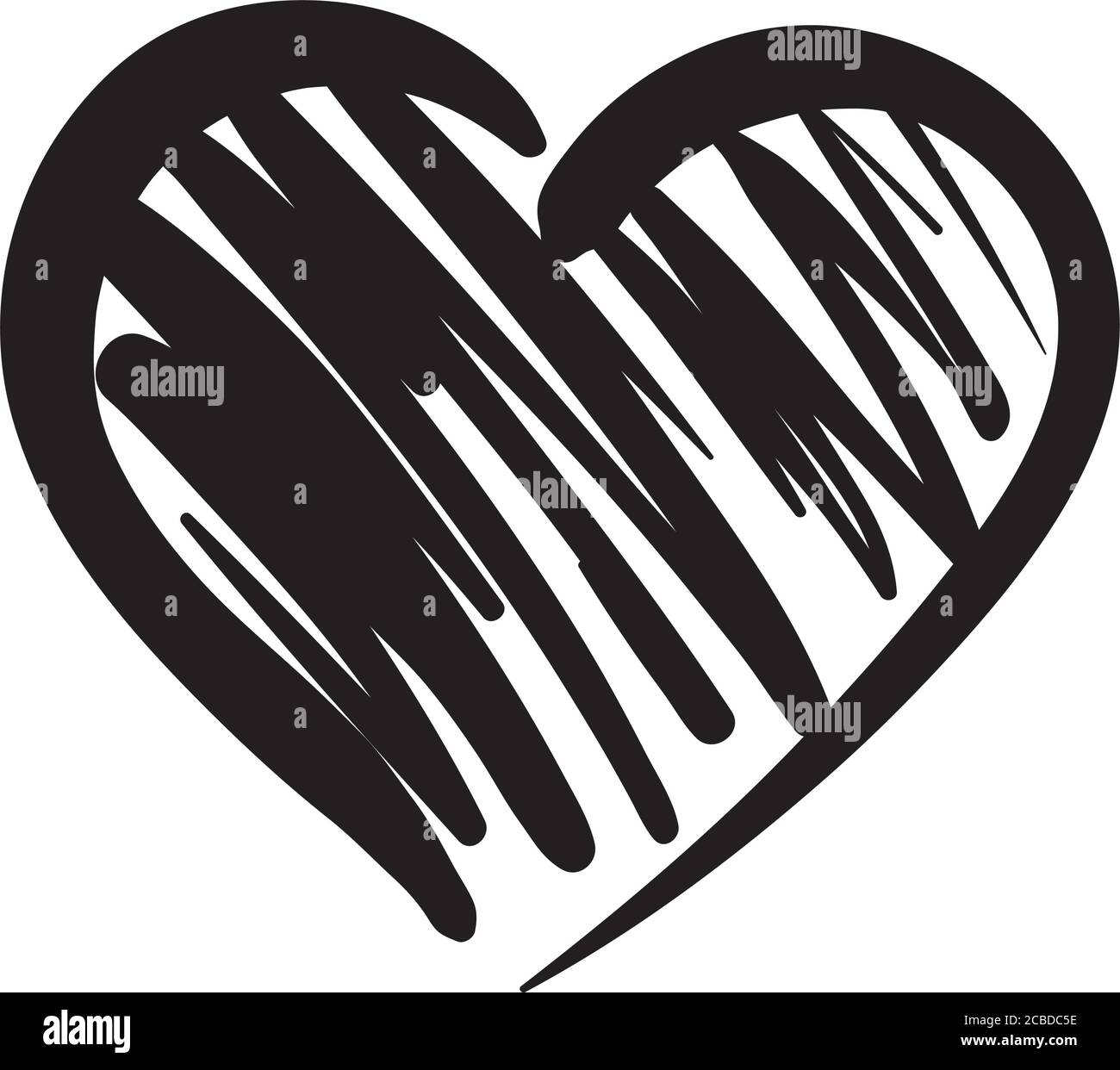 heart love painted work art silhouette style vector illustration design ...