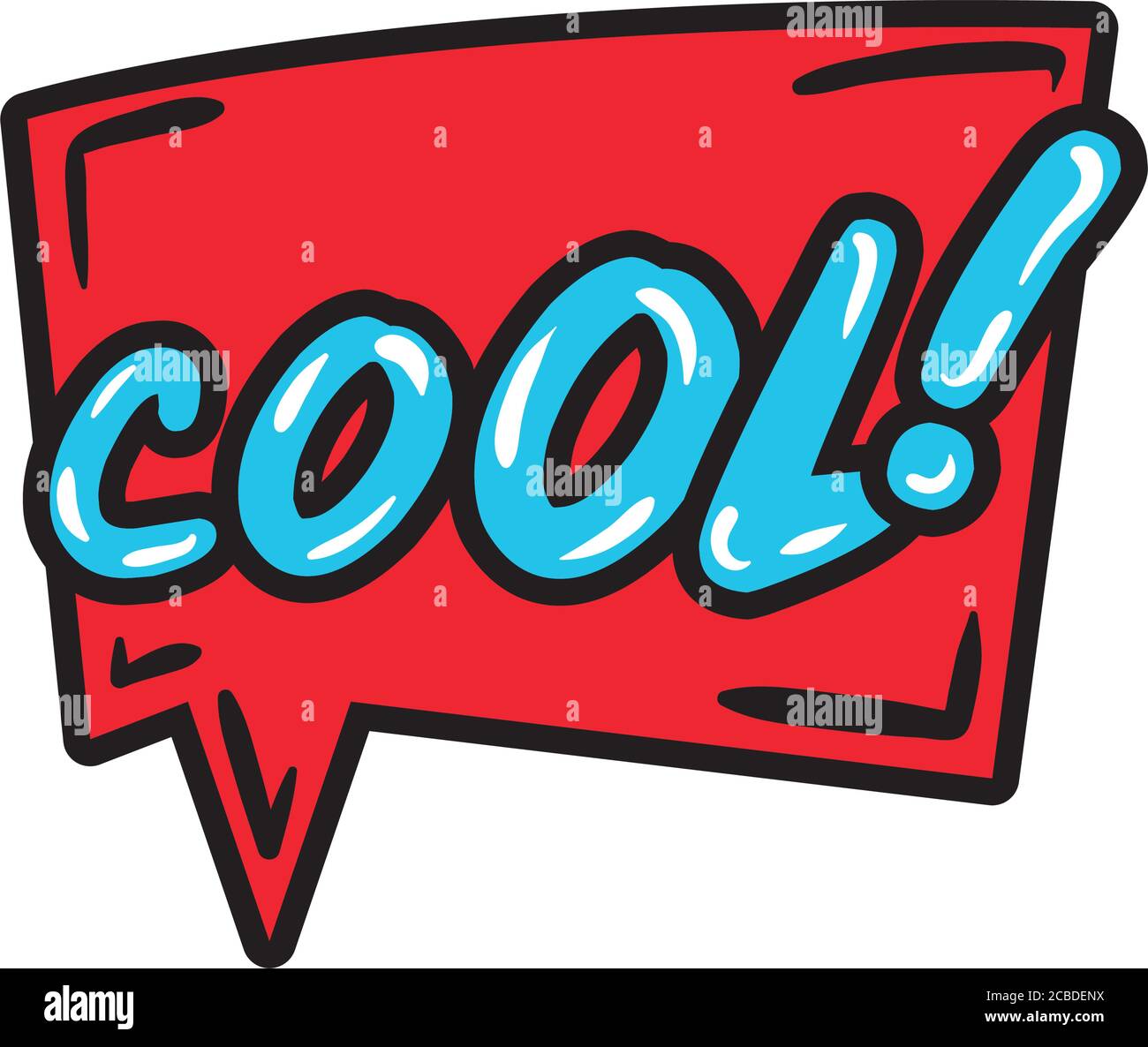 speech bubble with expresion cool word pop art flat style vector ...
