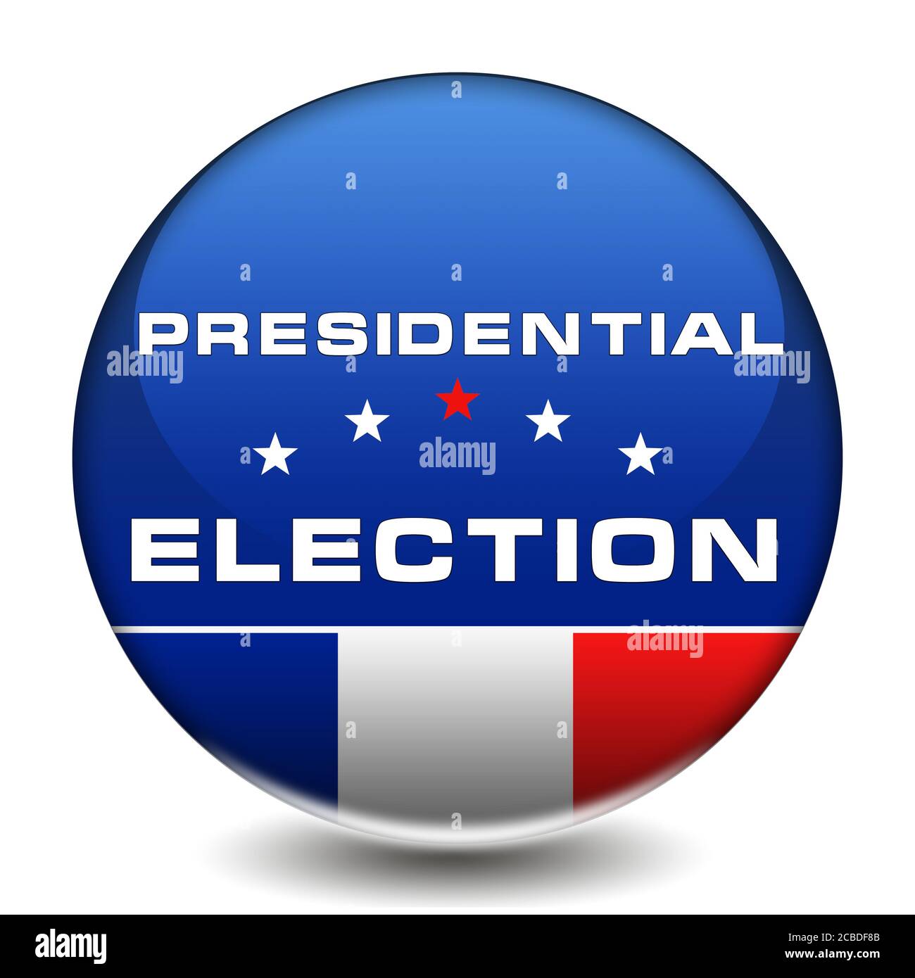French election politics icon button logo Stock Photo
