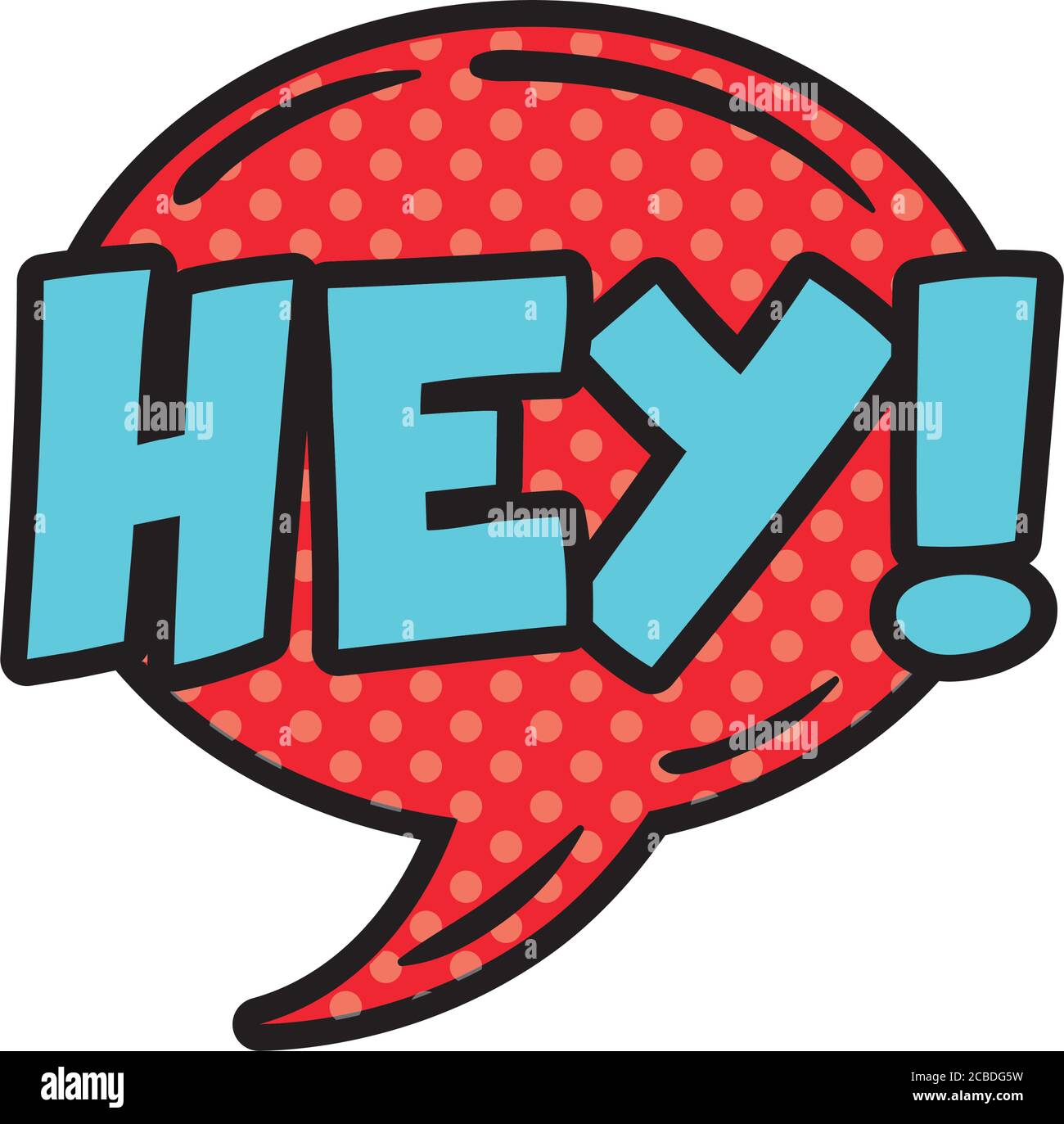 Speech Bubble With Expresion Word Hey Pop Art Flat Style Vector