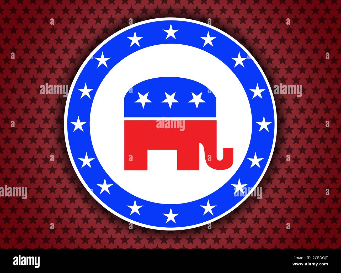 Republican Vote Button Stock Photo