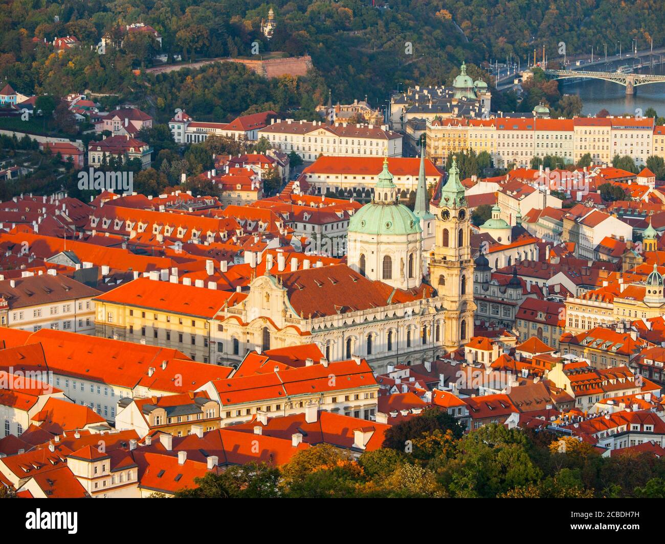 St Nicholas Cathedral in Lesser Town of Prague, Czech Republic Stock Photo