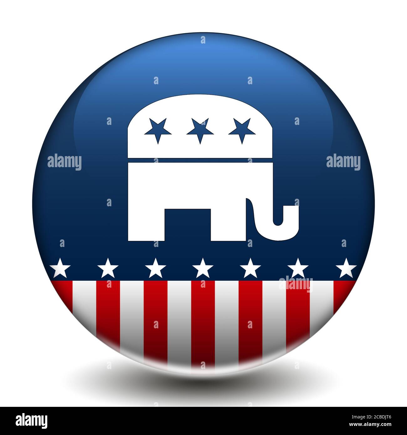 American Democratic Party icon button democrats logo Stock Photo