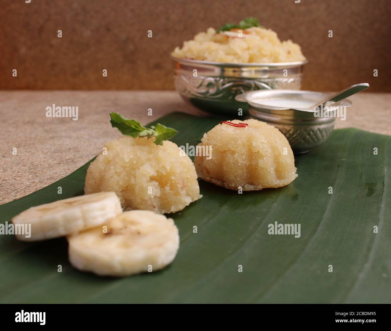 Suji ka halwa is indian dish, served as dessert or as offering to gods