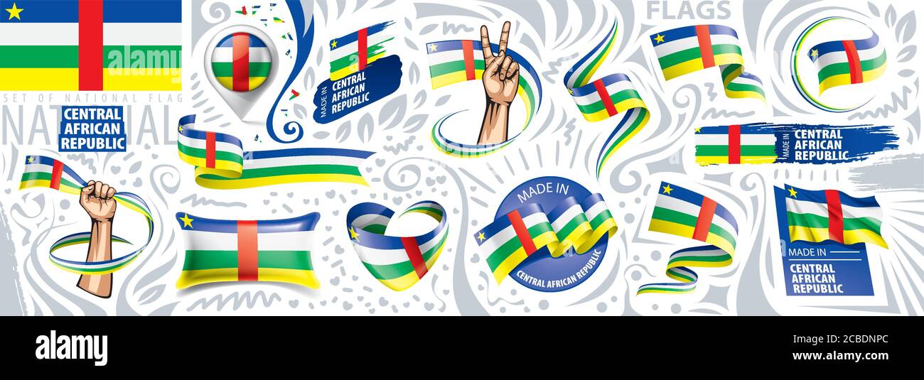 Vector set of the national flag of Central African Republic Stock ...