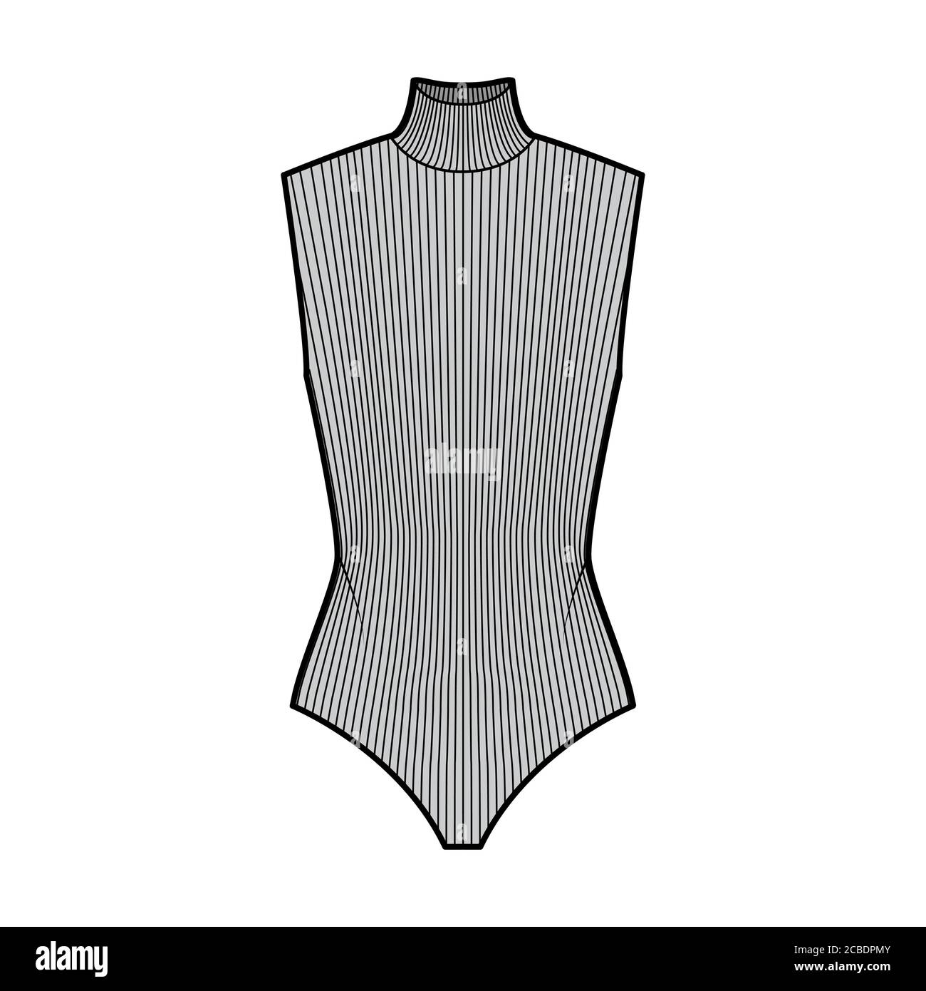 Ribbed cotton-jersey turtleneck 