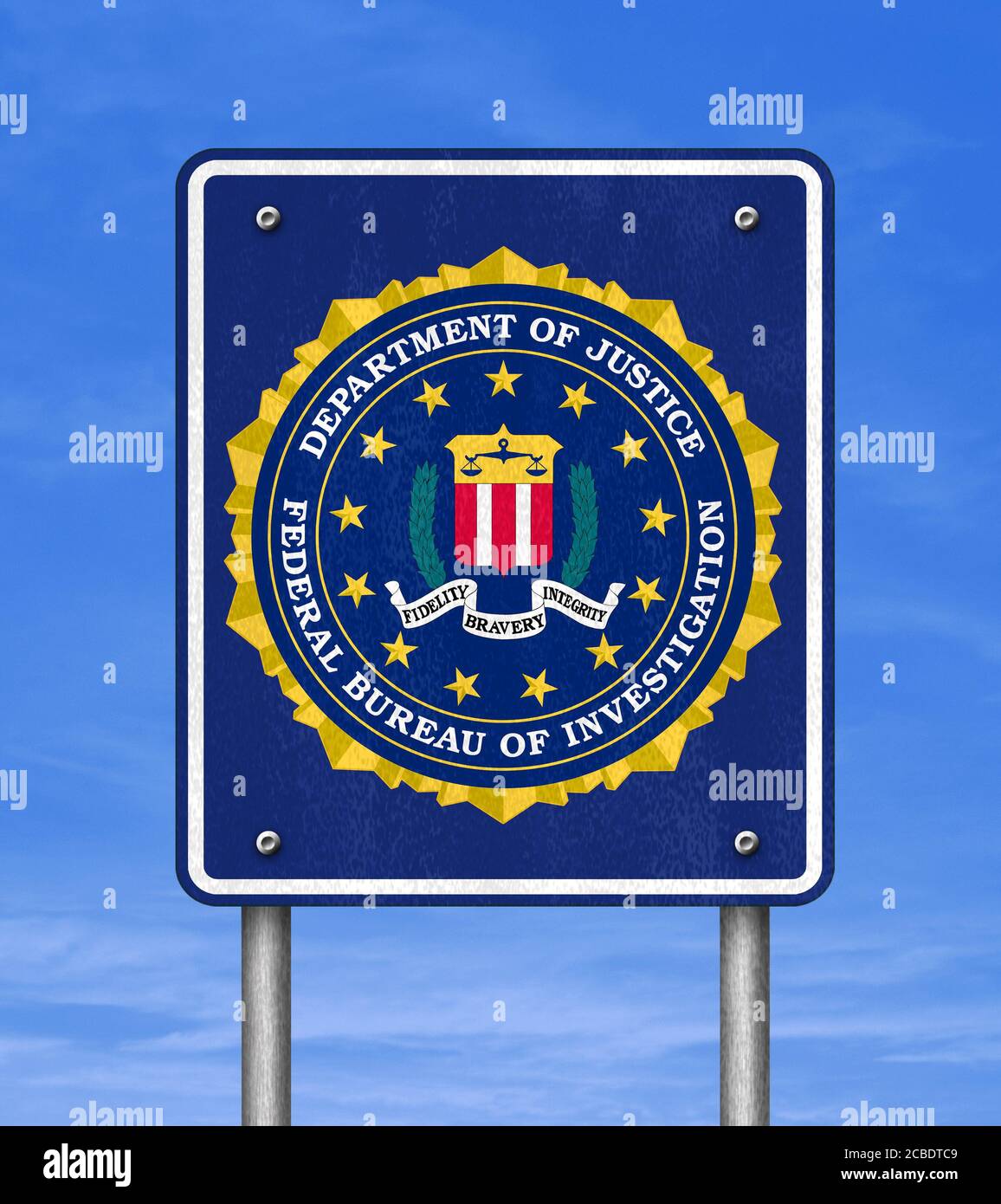 FBI Federal Bureau of Investigation logo Stock Photo