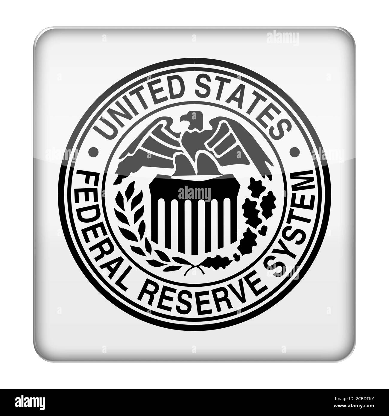 Federal Reserve Fed logo Stock Photo