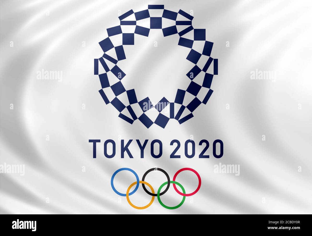Olympic Games logo Tokyo 2020 Japan Stock Photo