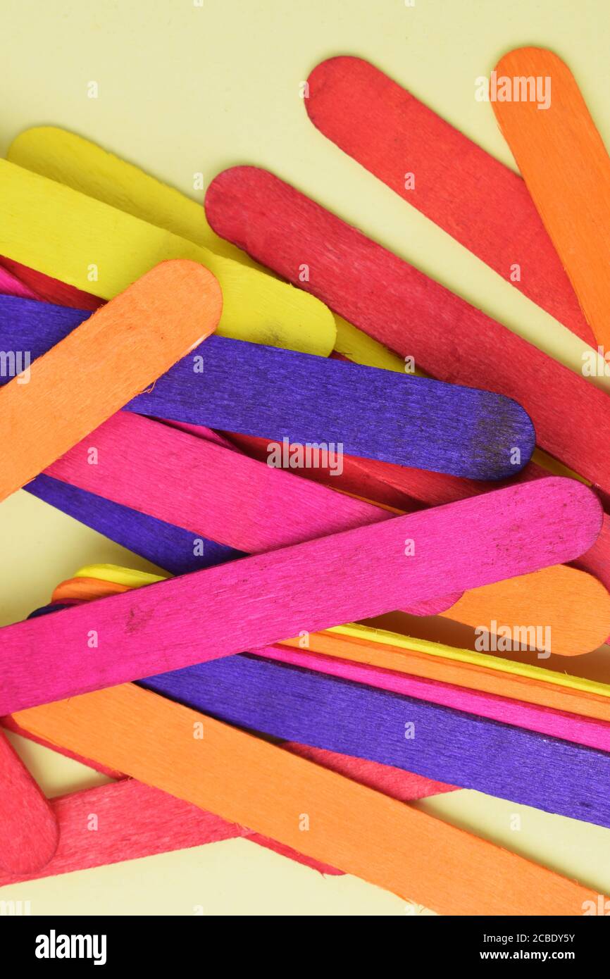 Abstract of colorful ice cream sticks Stock Photo Alamy