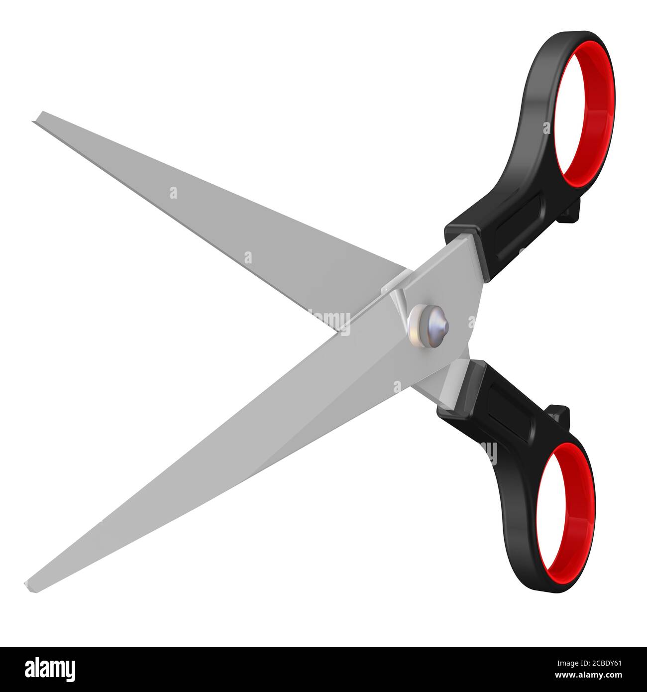 Stationery scissors. Office scissors isolated on white background Stock