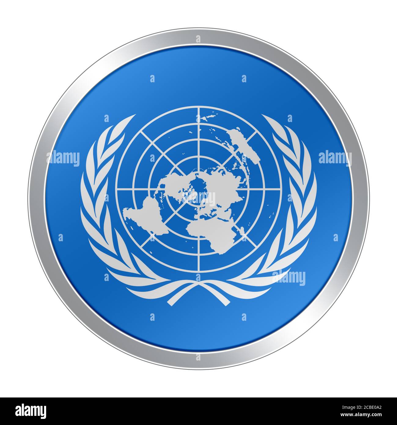 United Nations UN logo symbol Stock Photo