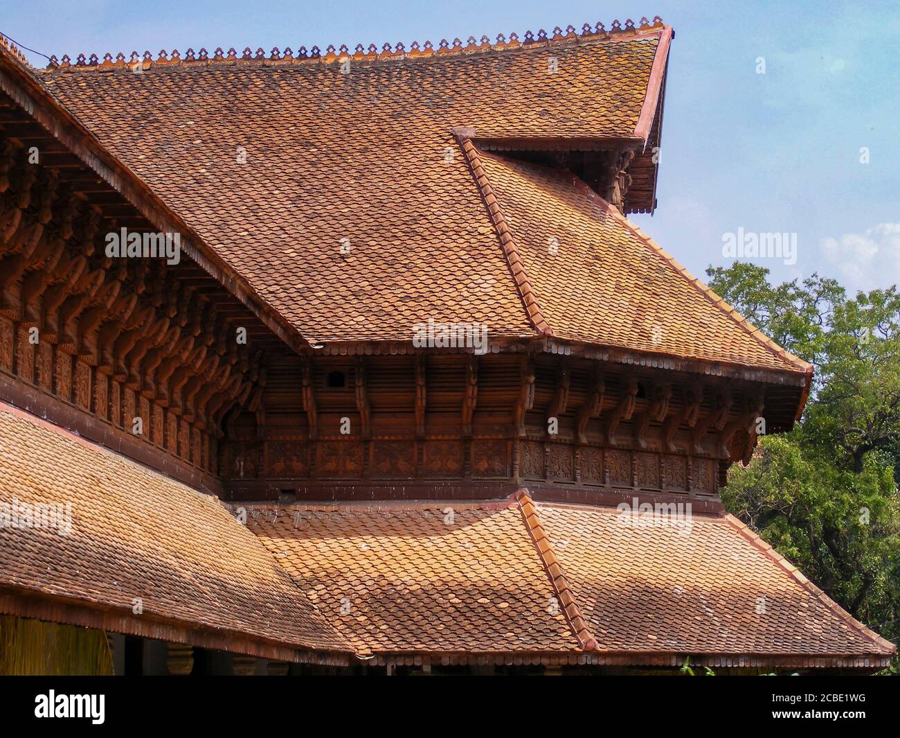 Kuthiramalika, a magnificent palace and museum, built by the ruler Swathi Thirunal Rama Varma in 1840, near the Sree Padmanabhaswamy Temple. Stock Photo